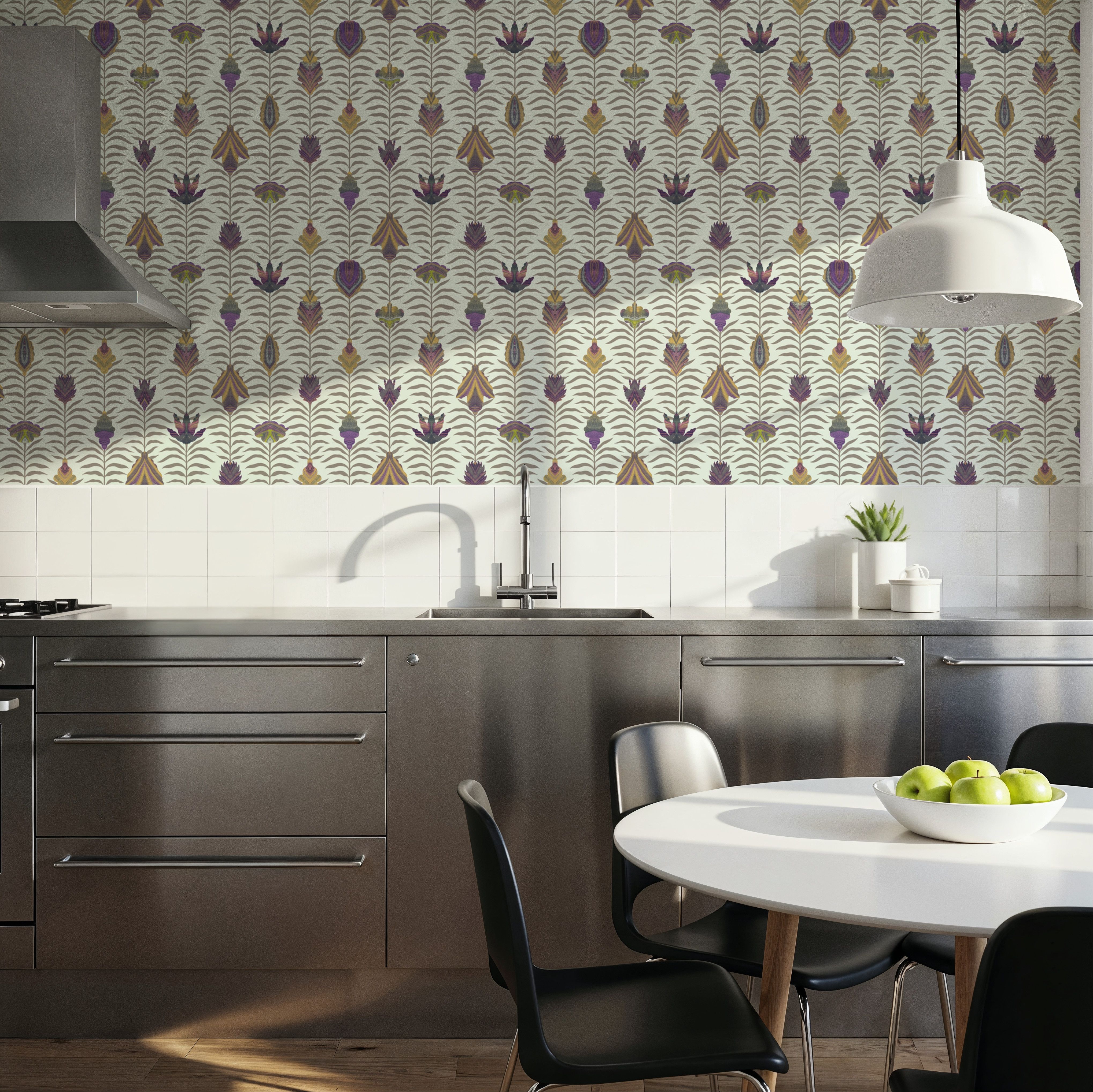 Marble Papers Flowers V.2, Lilac, Tapetai