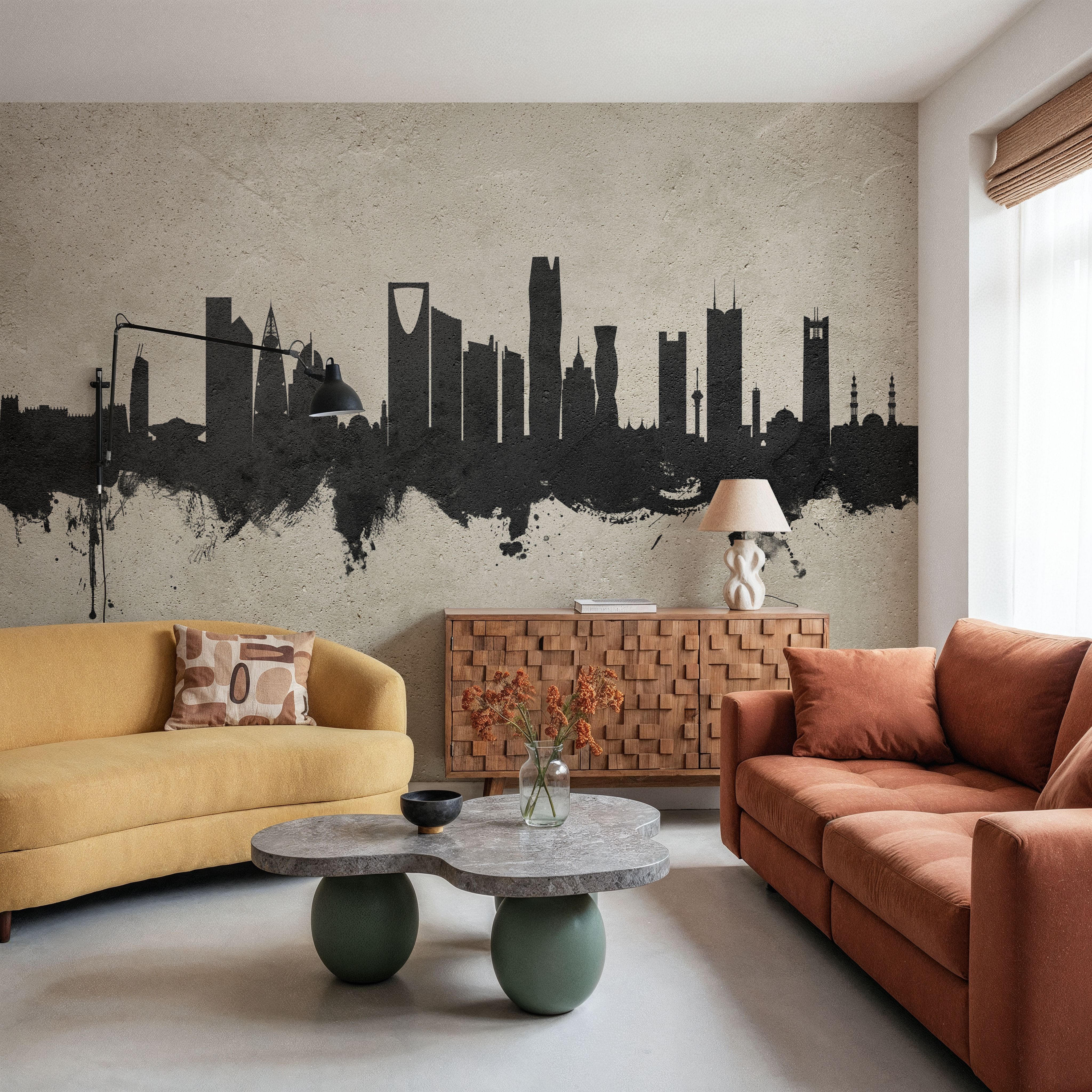 Riyadh Saudi Arabia Skyline Concrete