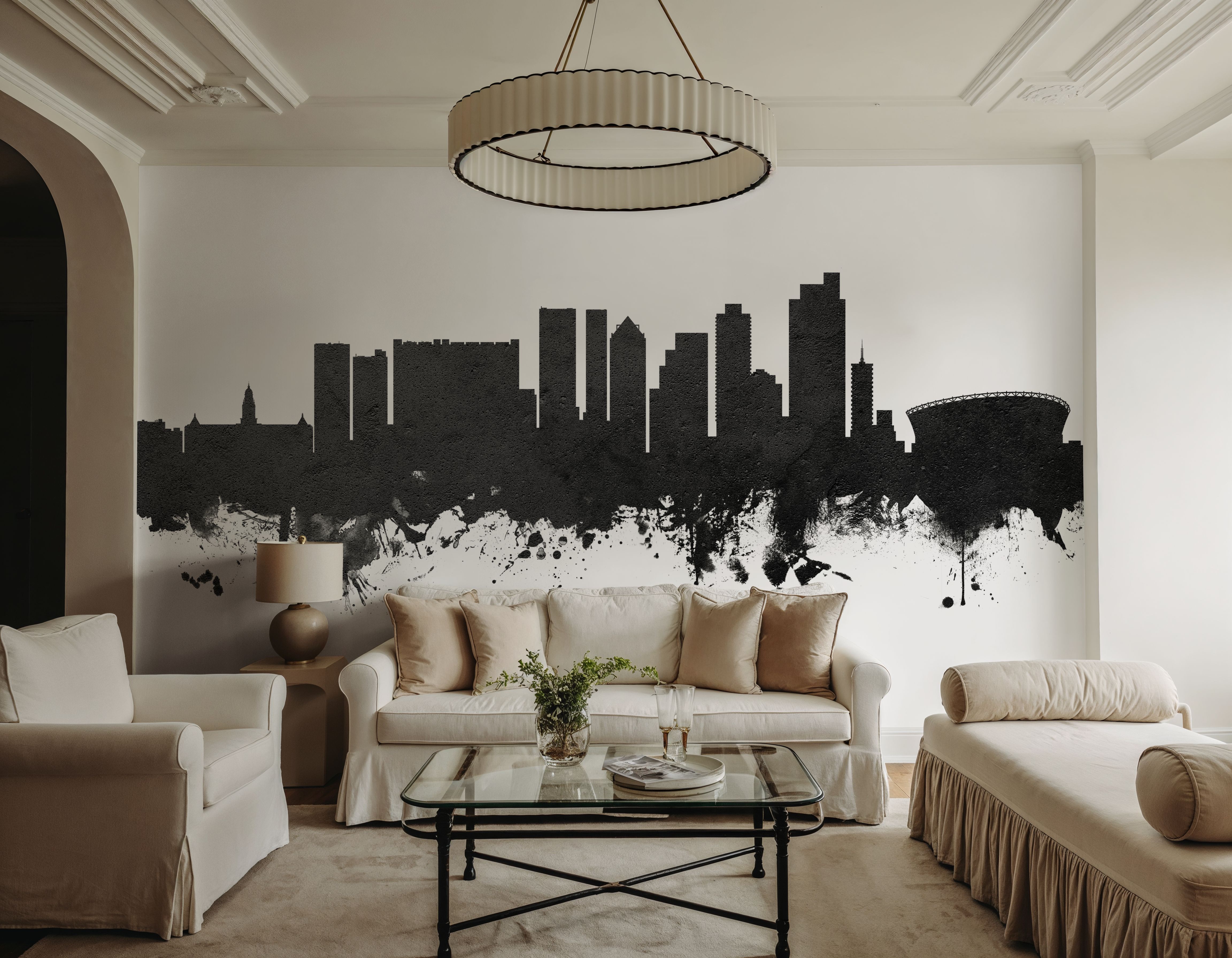 Cape Town Skyline Black & White