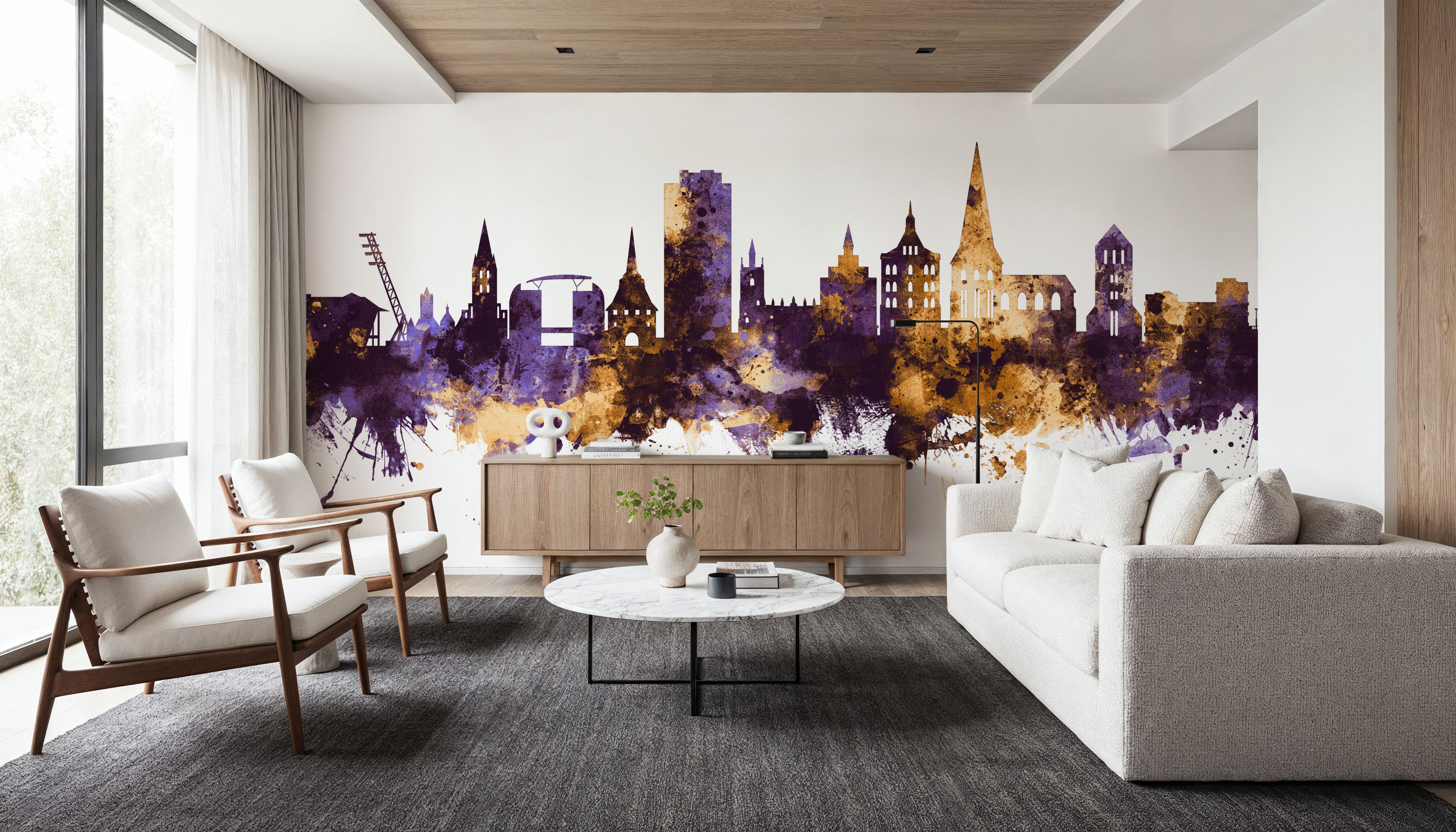 Rostock Germnay Skyline Purple & Gold