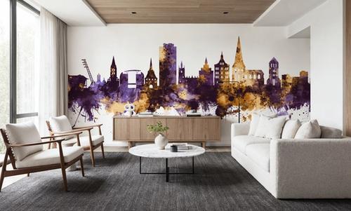 Rostock Germnay Skyline Purple & Gold
