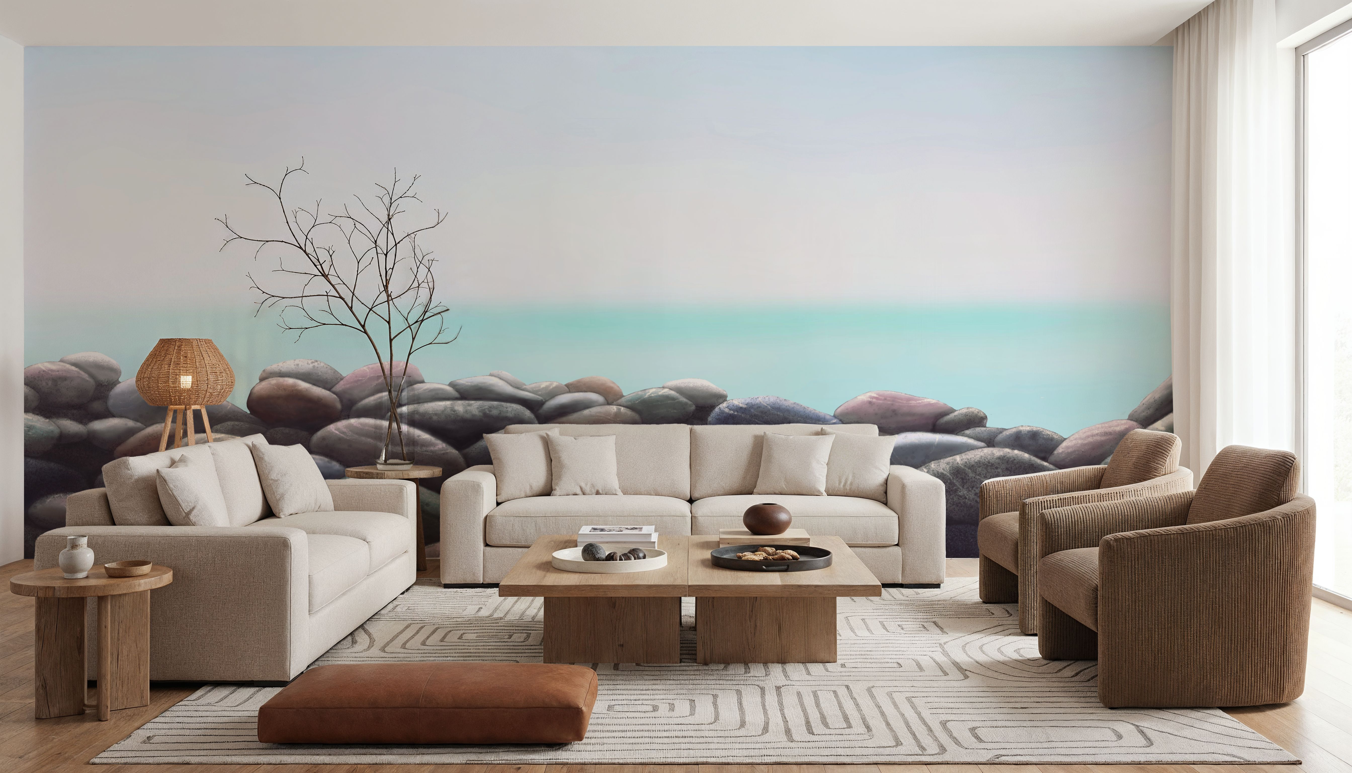 Pebble Beach Painting, Wallpaper