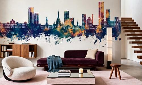 Salford England Skyline Blue & Bronze