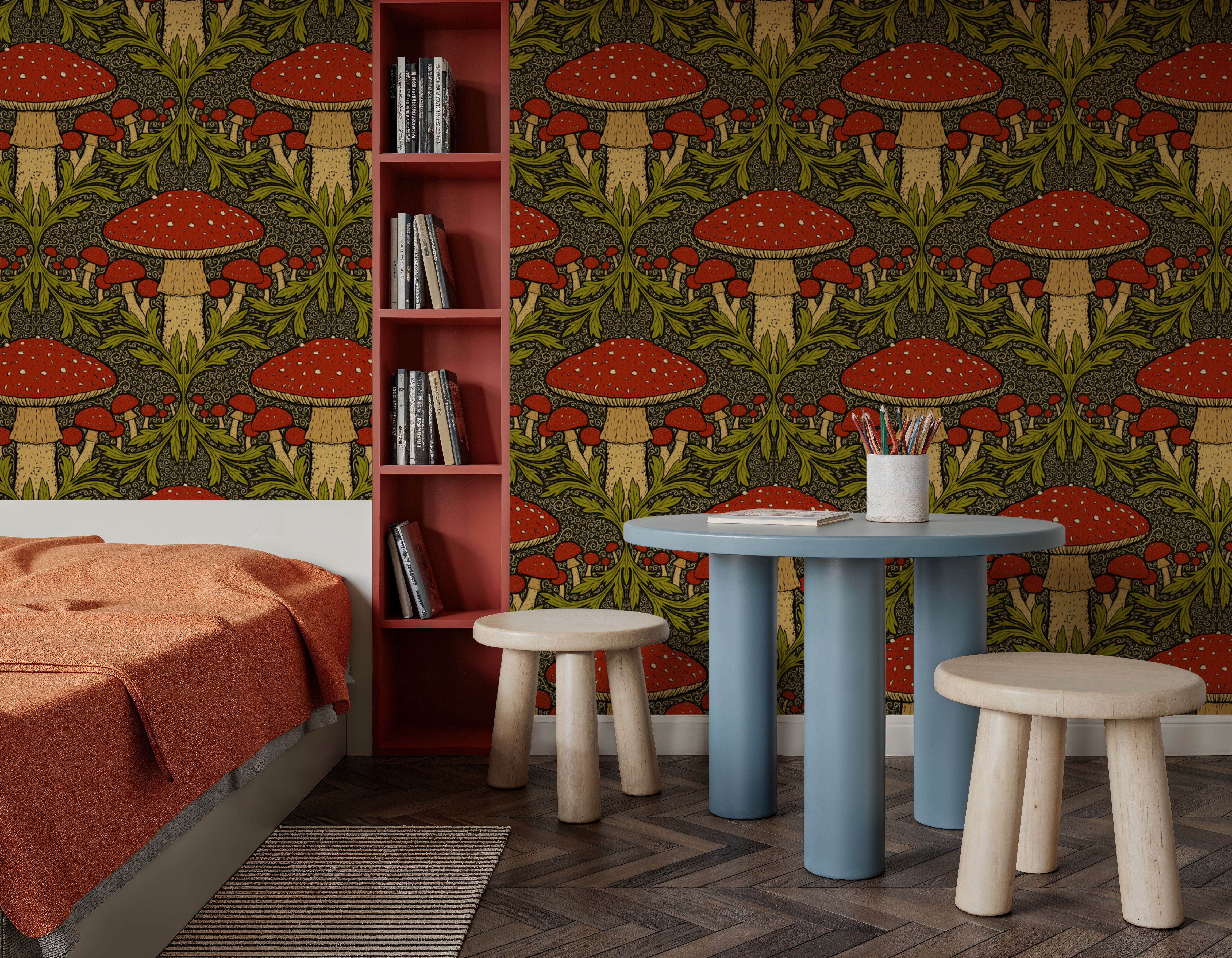 Heritage Toadstool, Deep Red