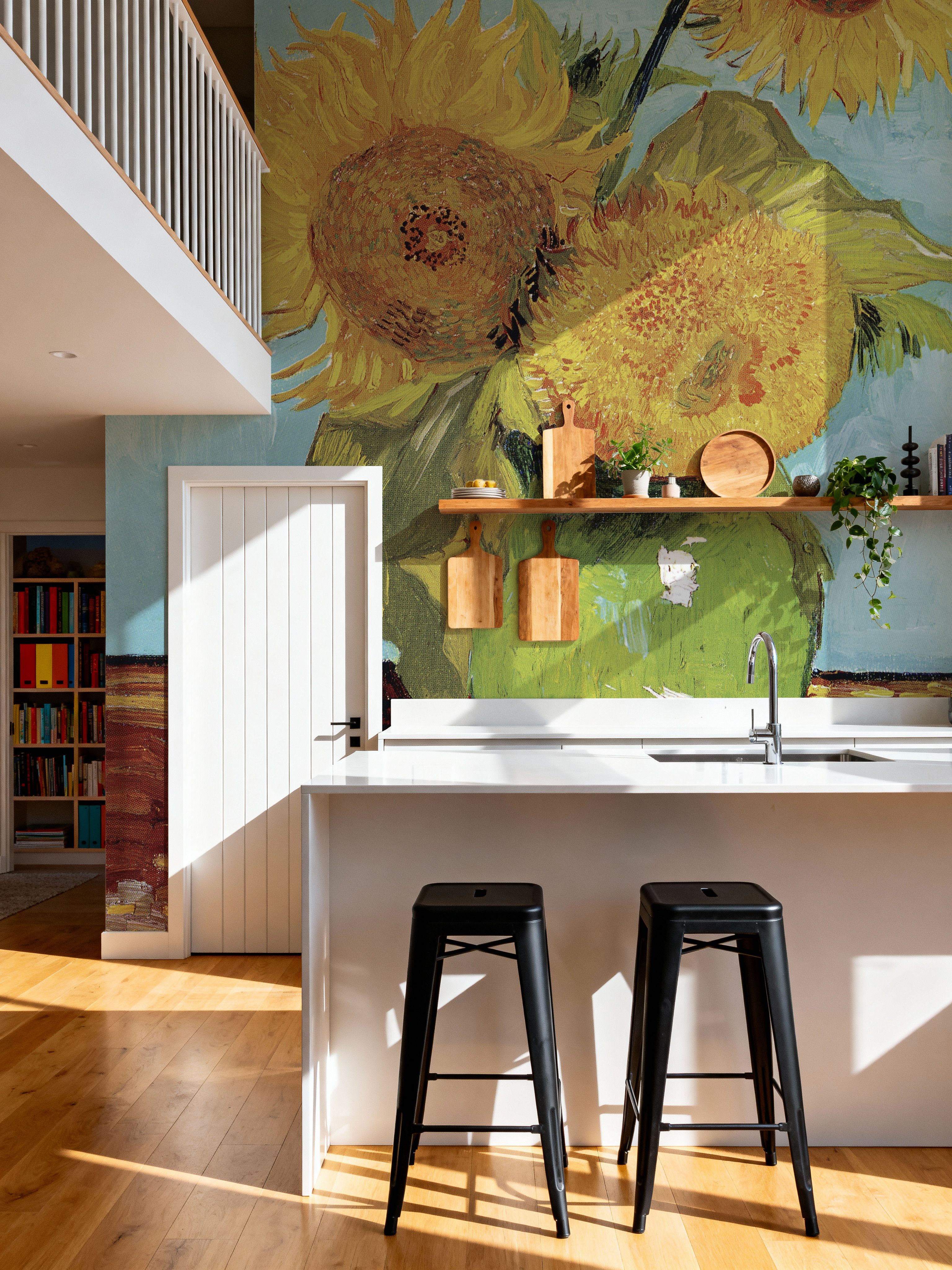 Vase with Three Sunflowers