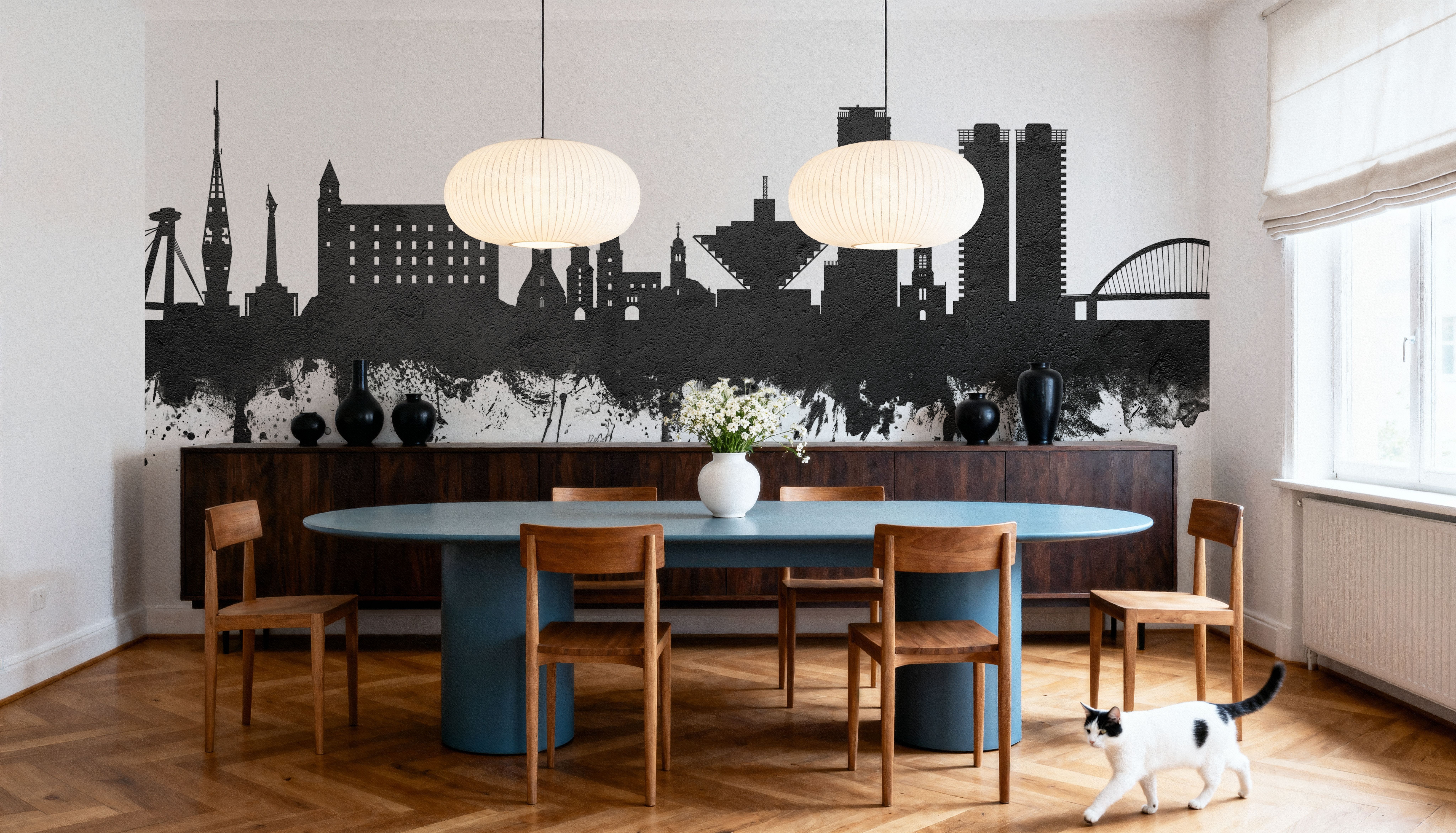 Bratislava Slovakia Skyline Black & White