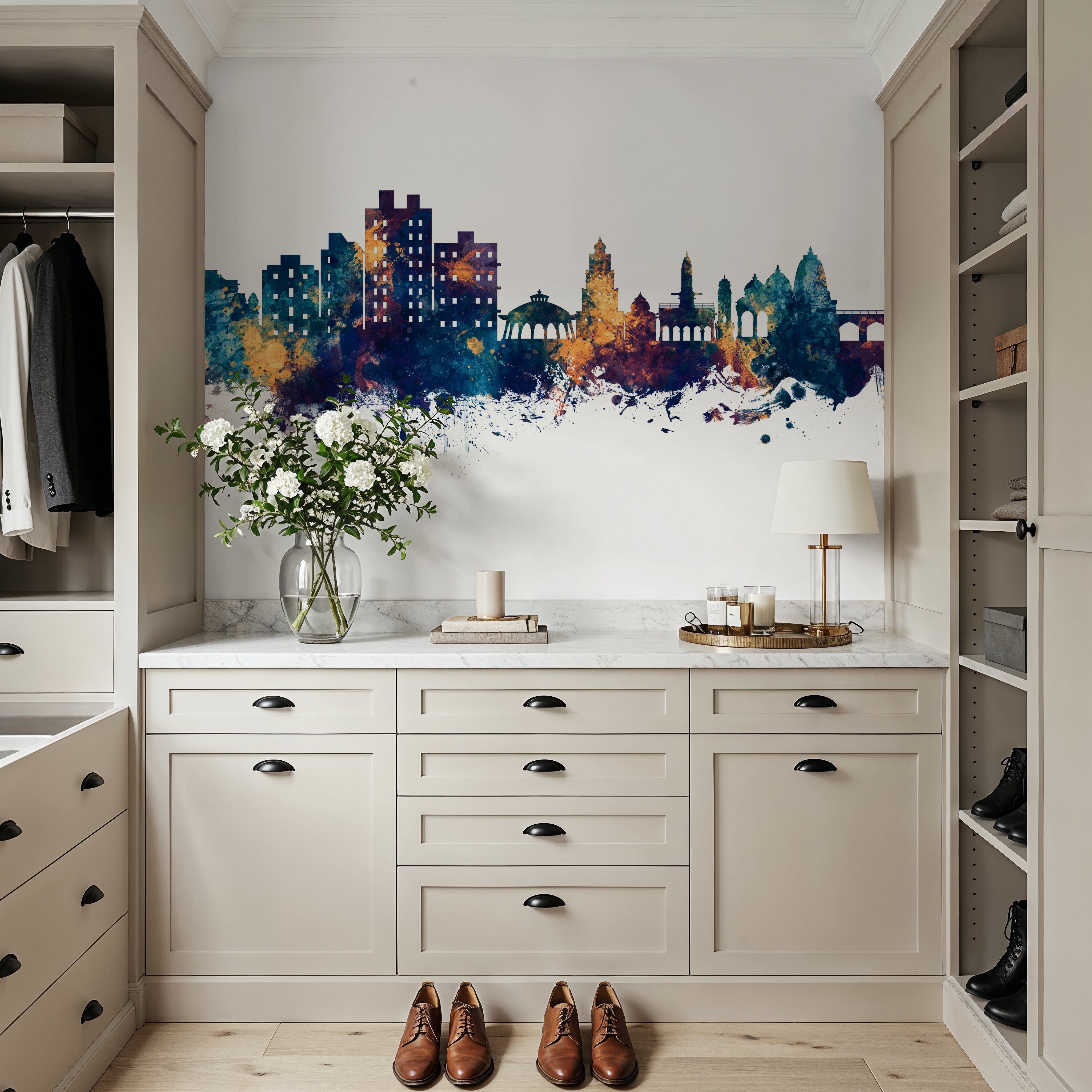 Nashik India Skyline Blue & Bronze