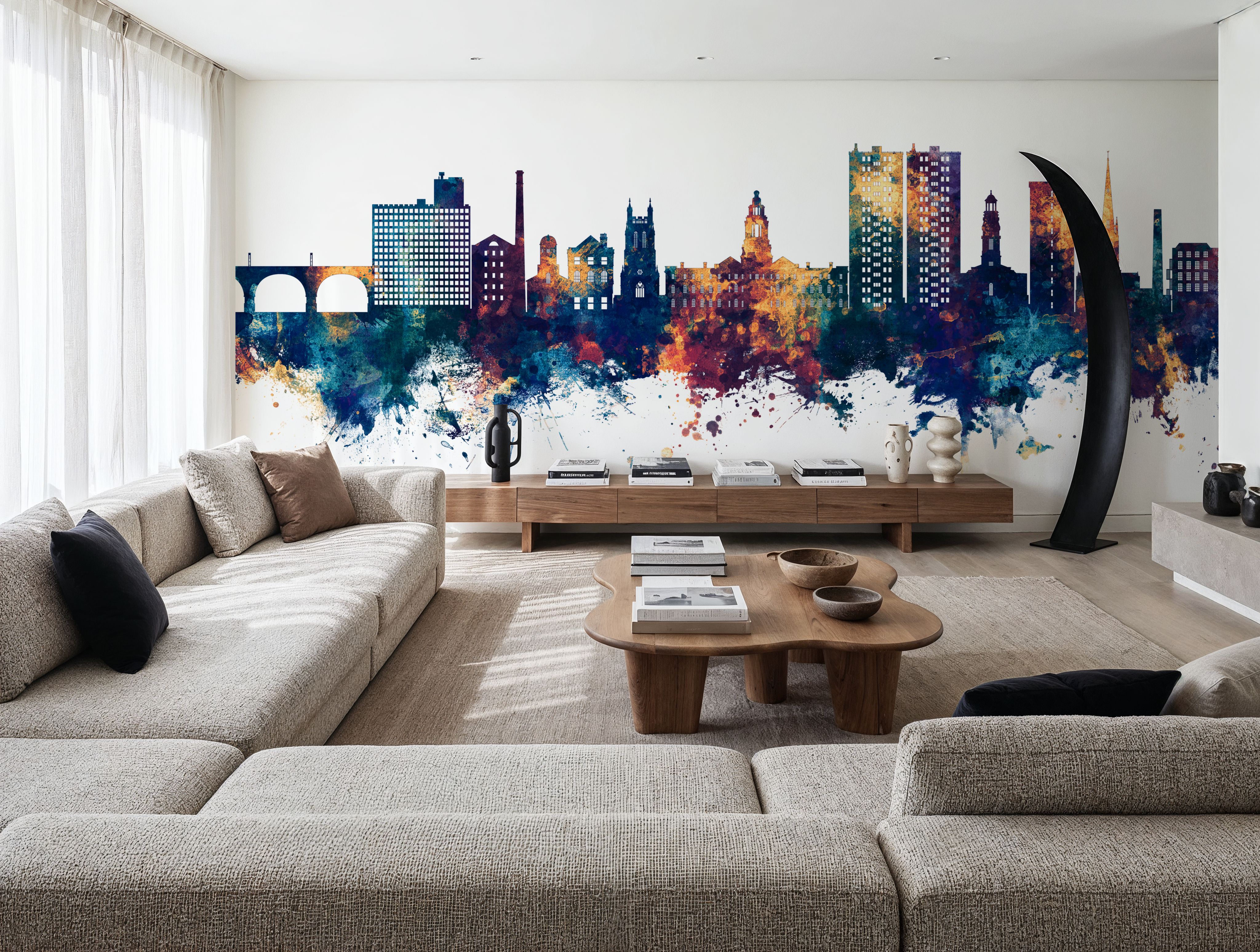 Stockport England Skyline Blue & Bronze