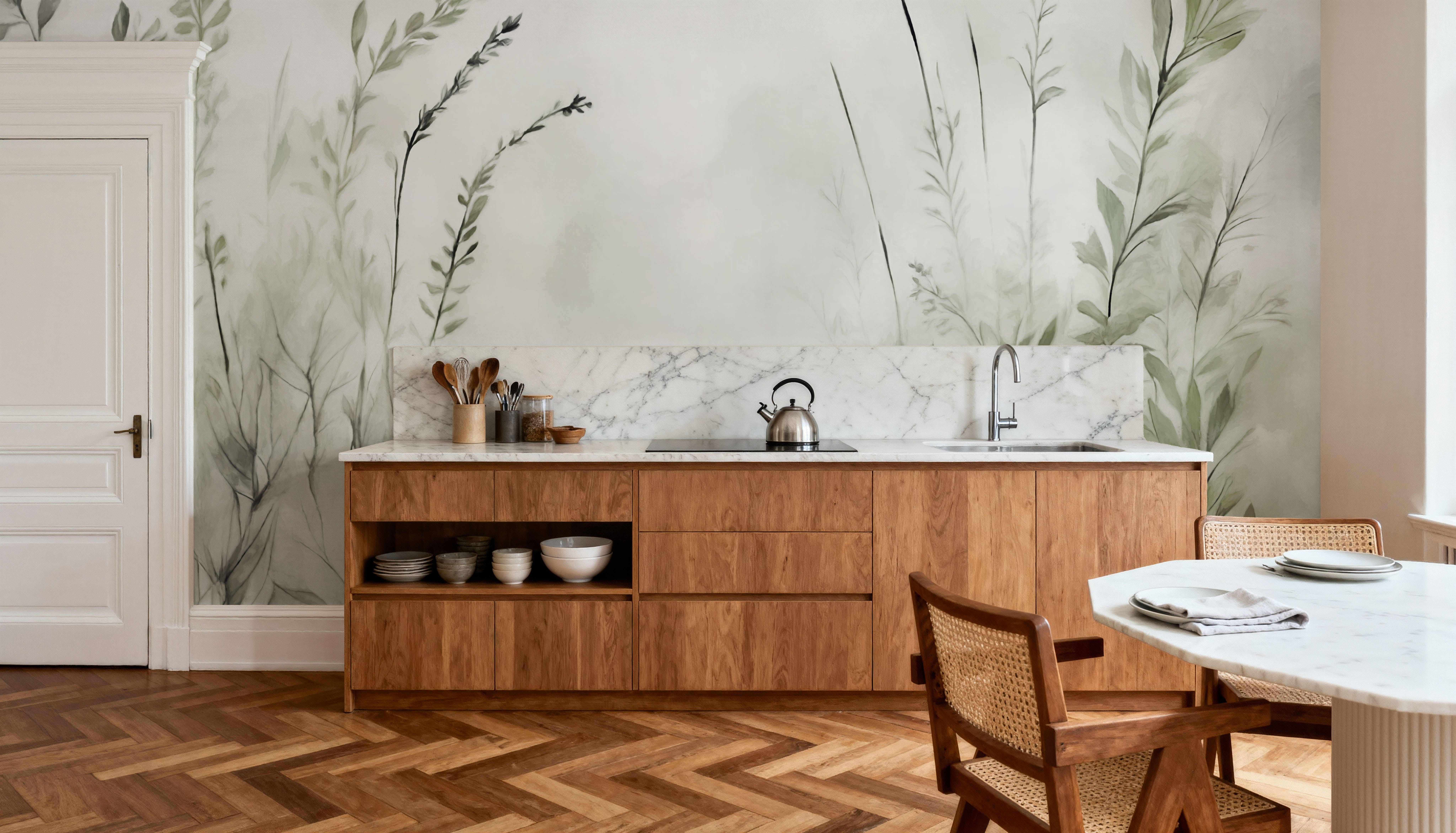 Quiet Dreams Green, Wallpaper