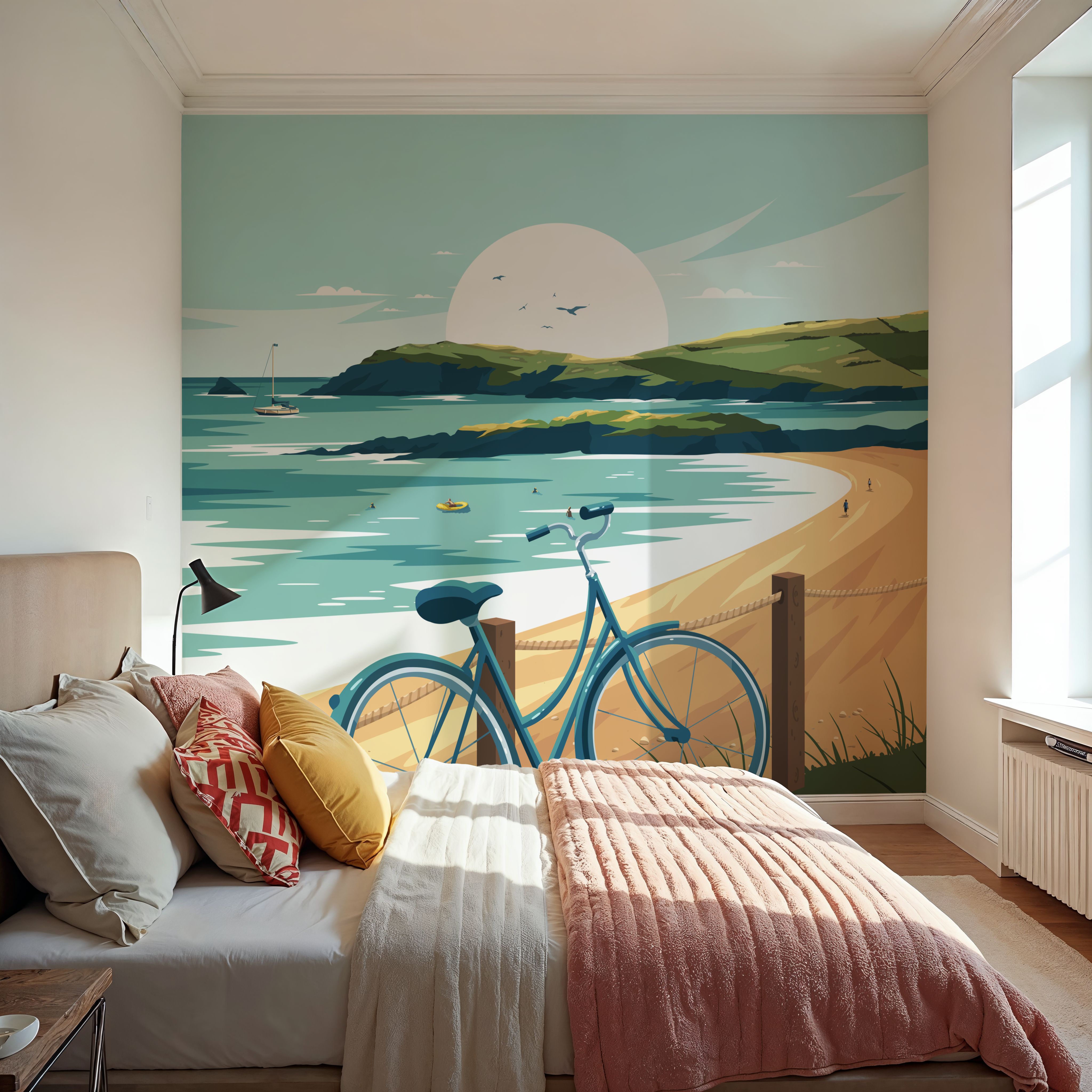 Wall Mural - Travel Cornwall - Hallway staircases - Wallism UK - Premium, Textured or Peel & Stick