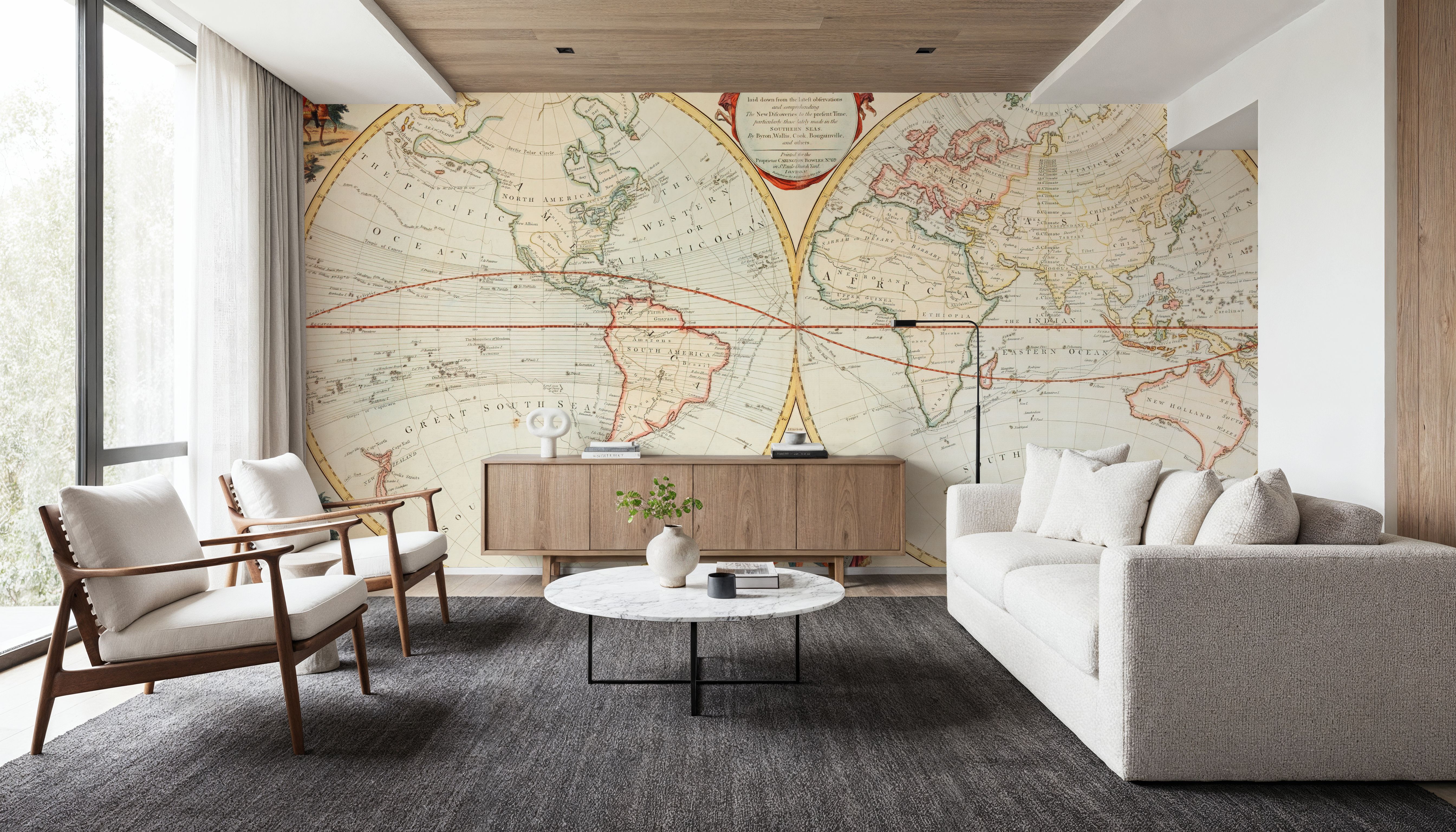 19th Century Map Of The World