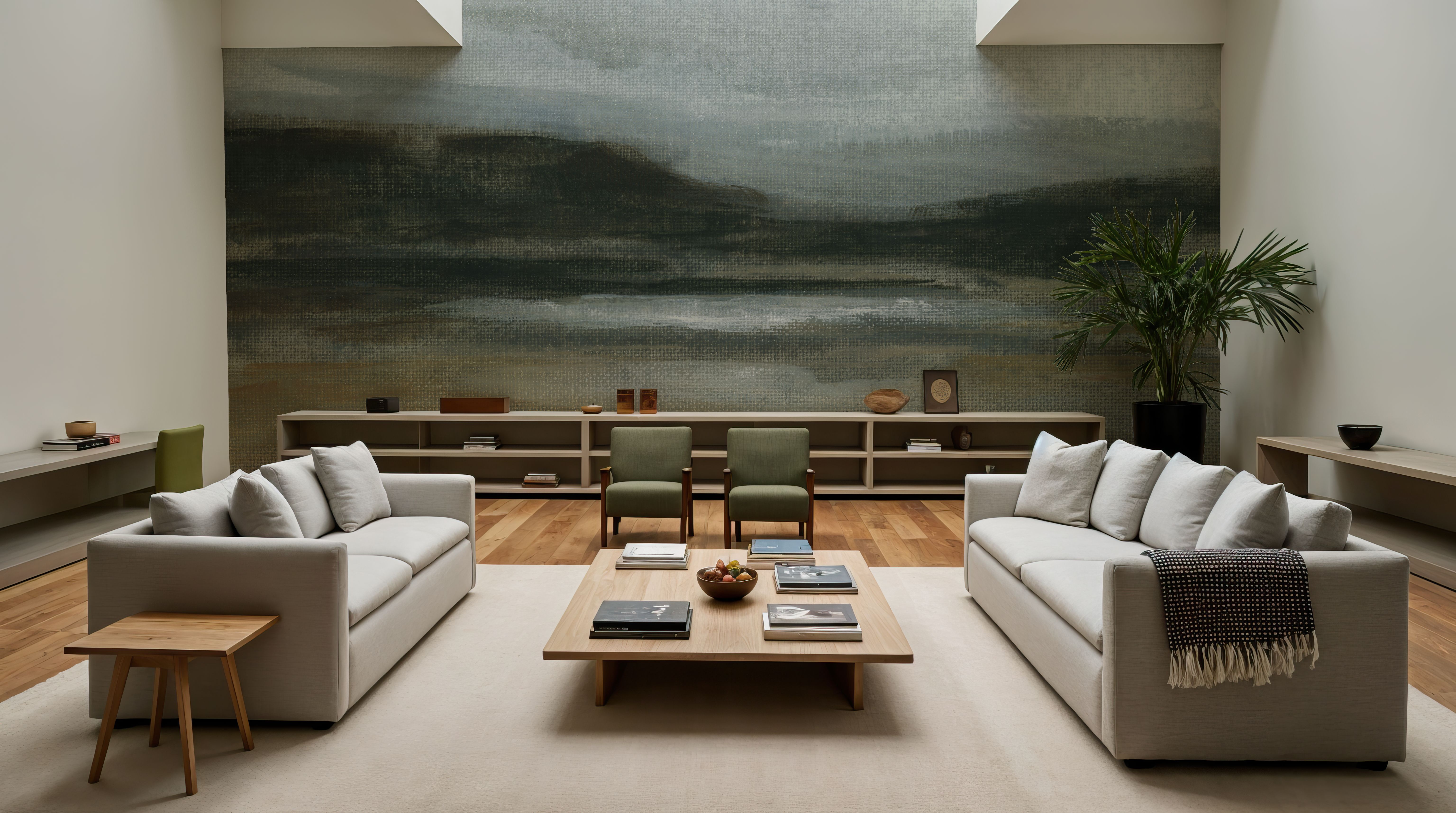 Misty River Valley on Canvas