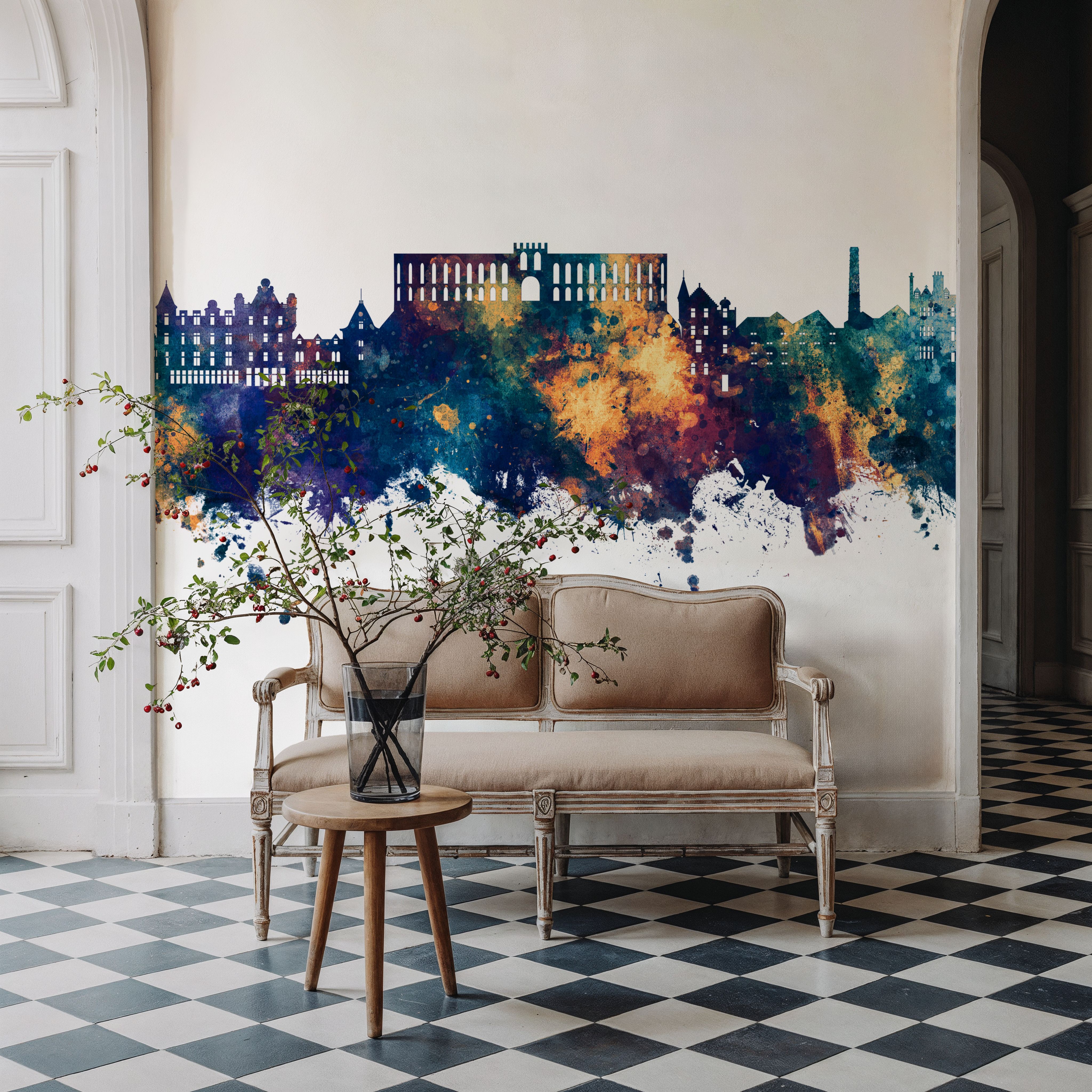 Oban Scotland Skyline Blue & Bronze