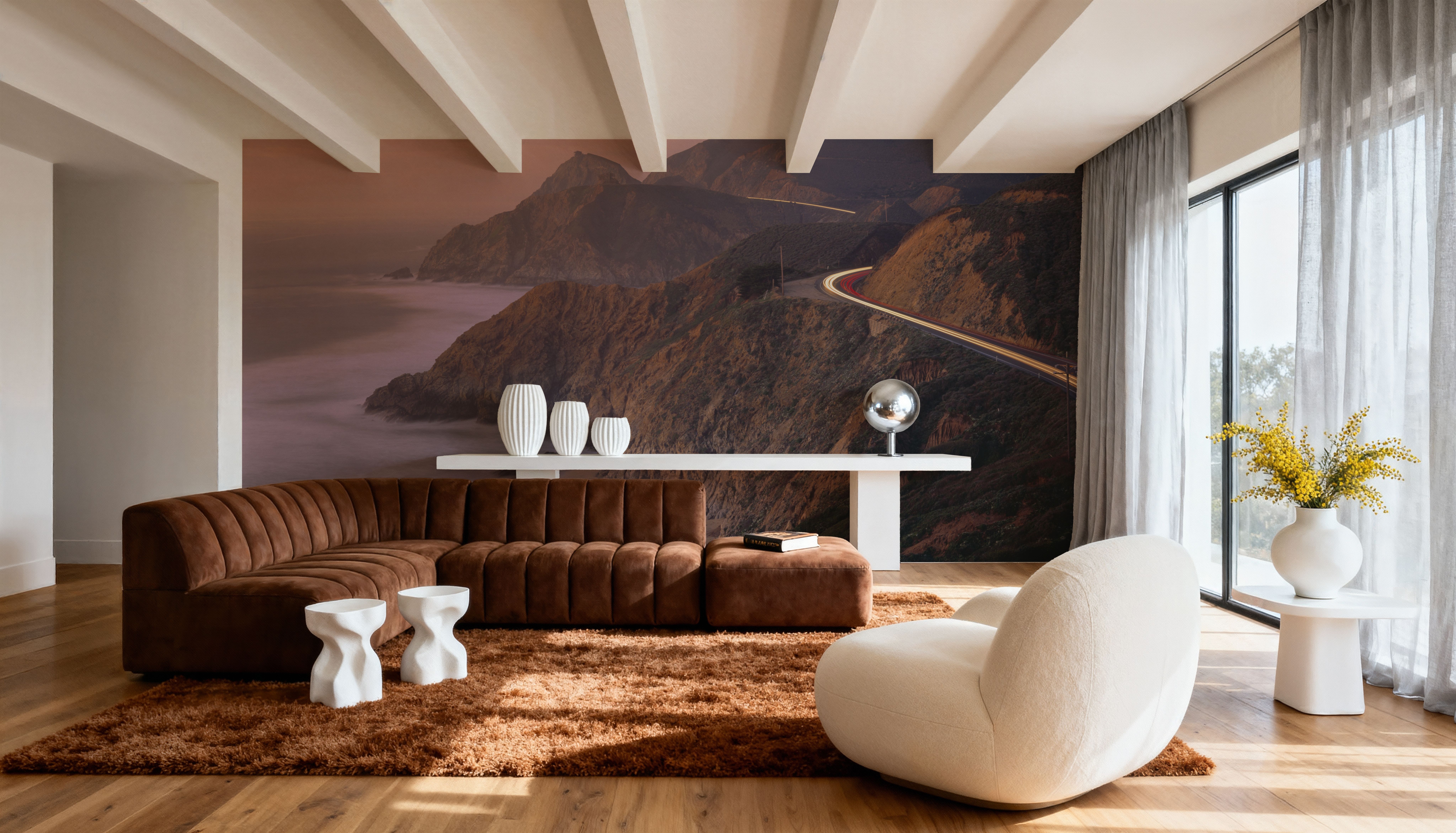 Coastal Light Trail, Tapeten