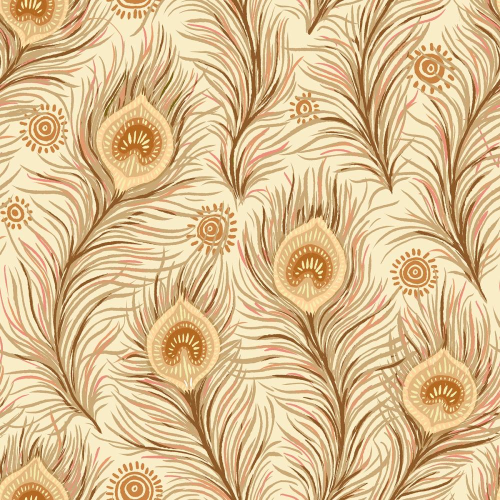 Boho Peacock Feathers, Straw