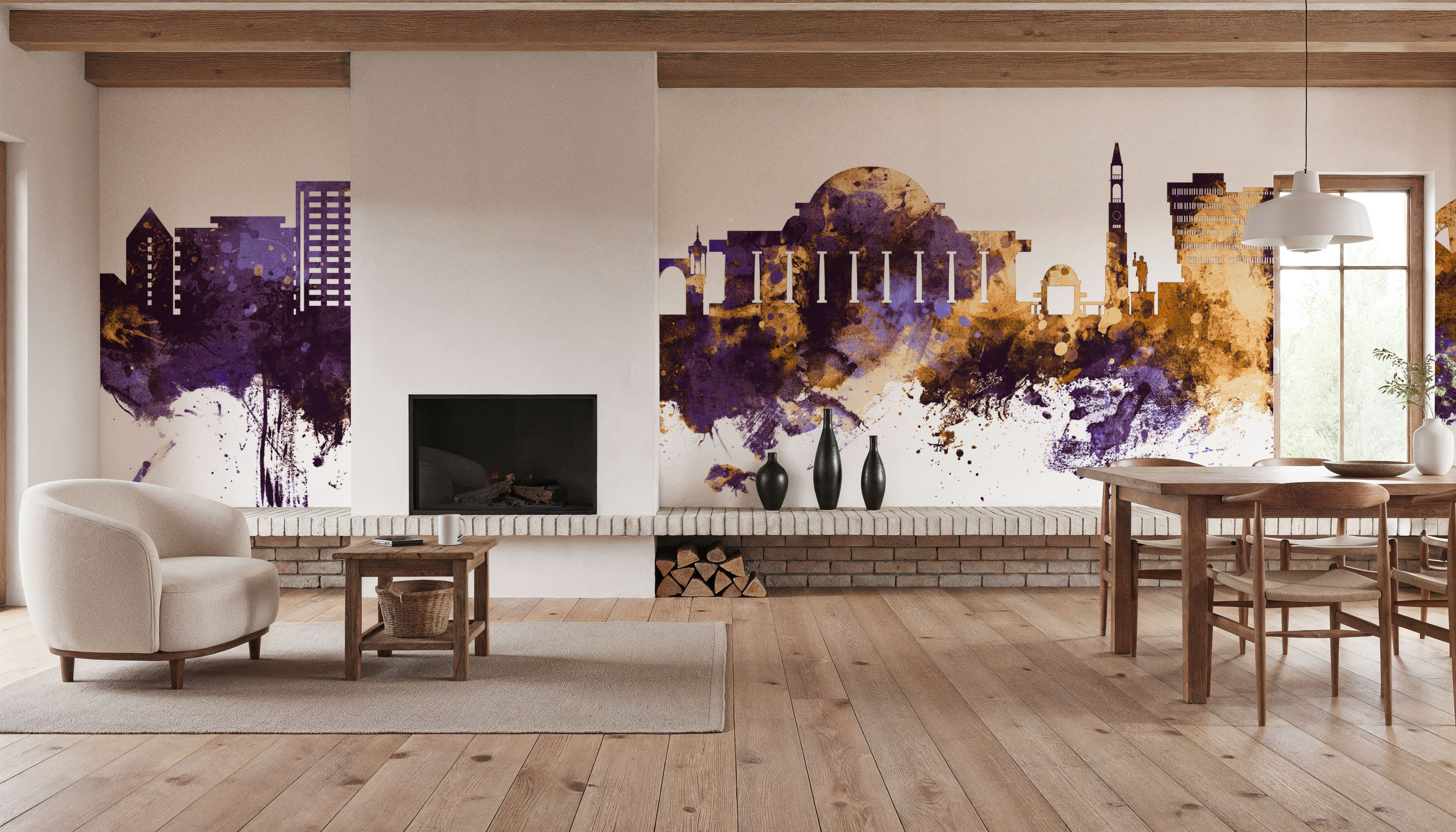 Lilongwe Malawi Skyline Purple & Gold