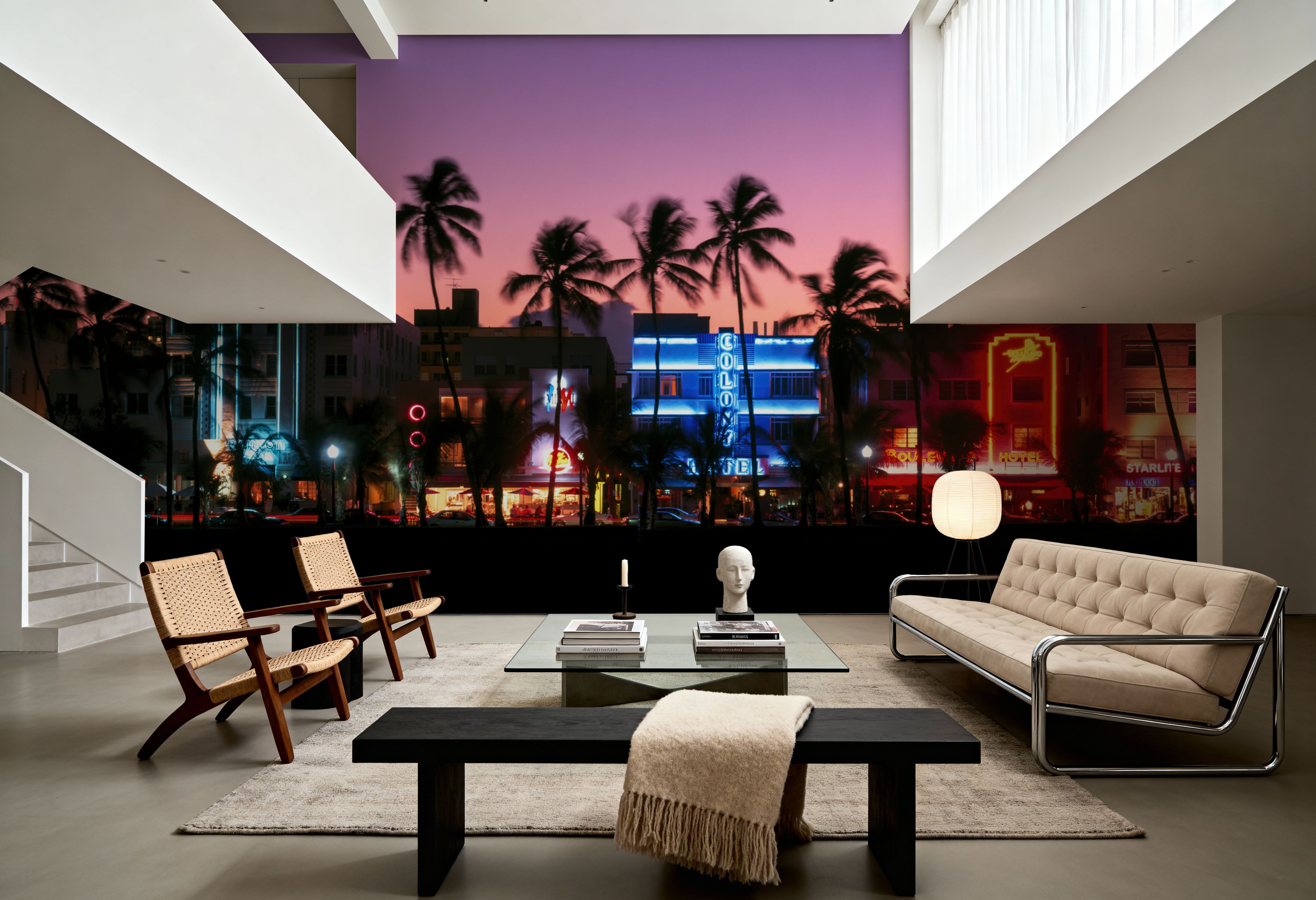 Neon Sunset Boulevard, Wallpaper