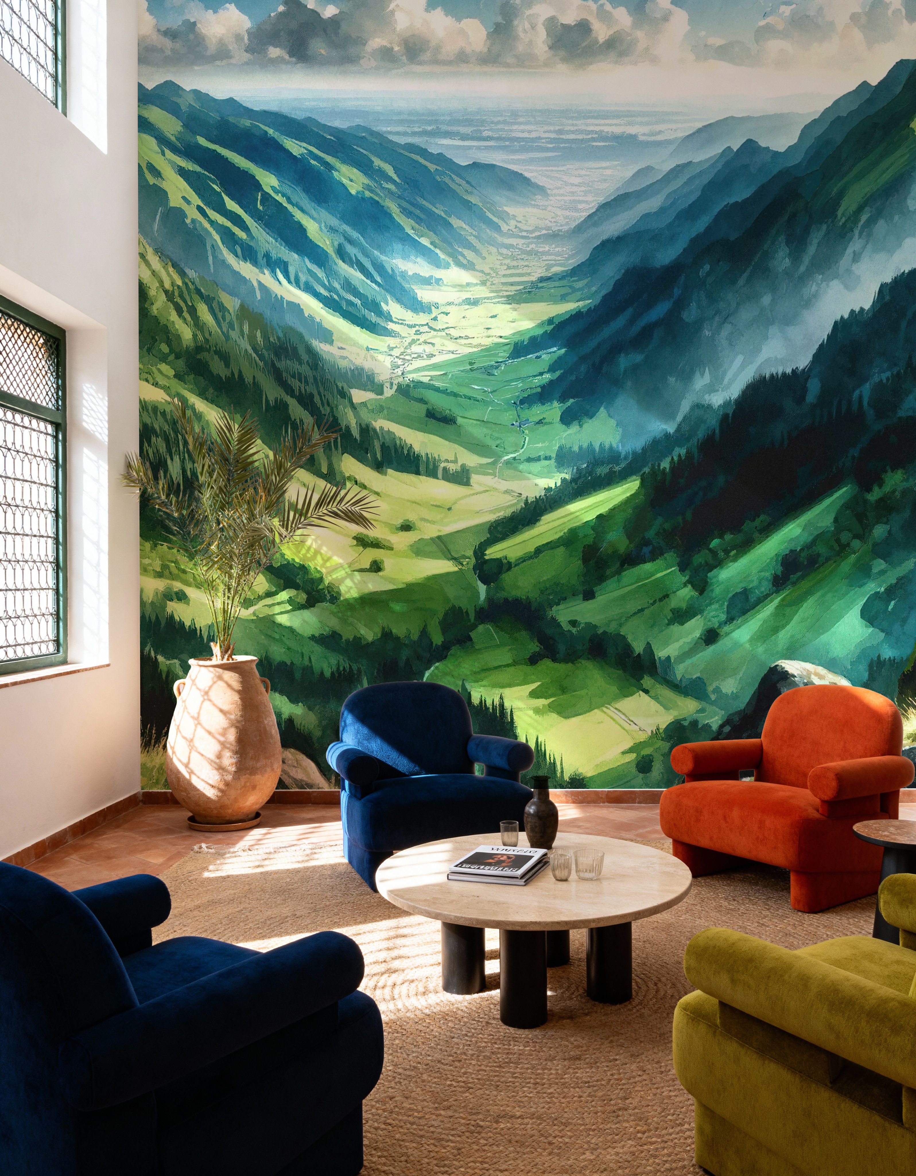 Expansive Mountain Valley Landscape