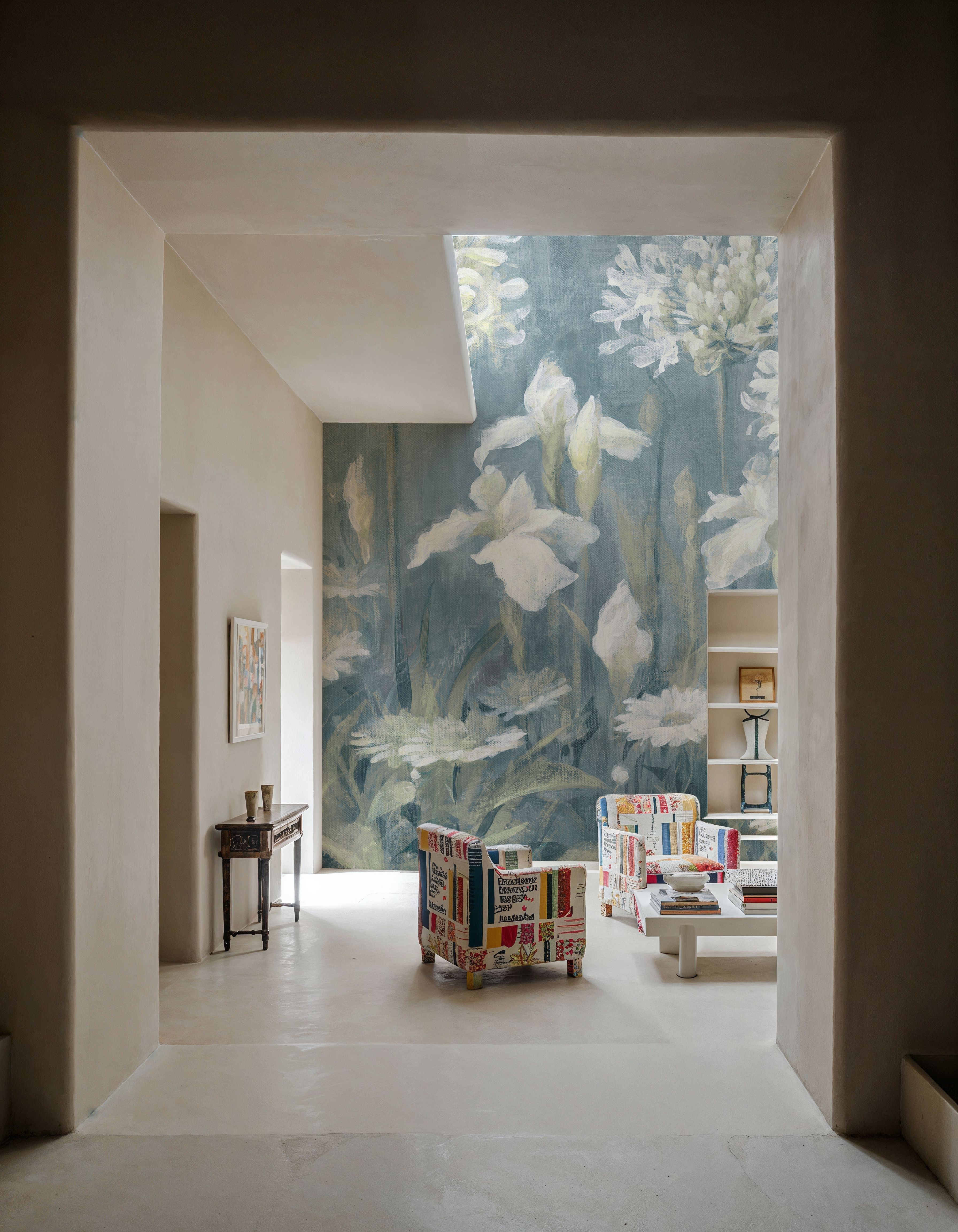 Spring Blossoms II Slate Blue