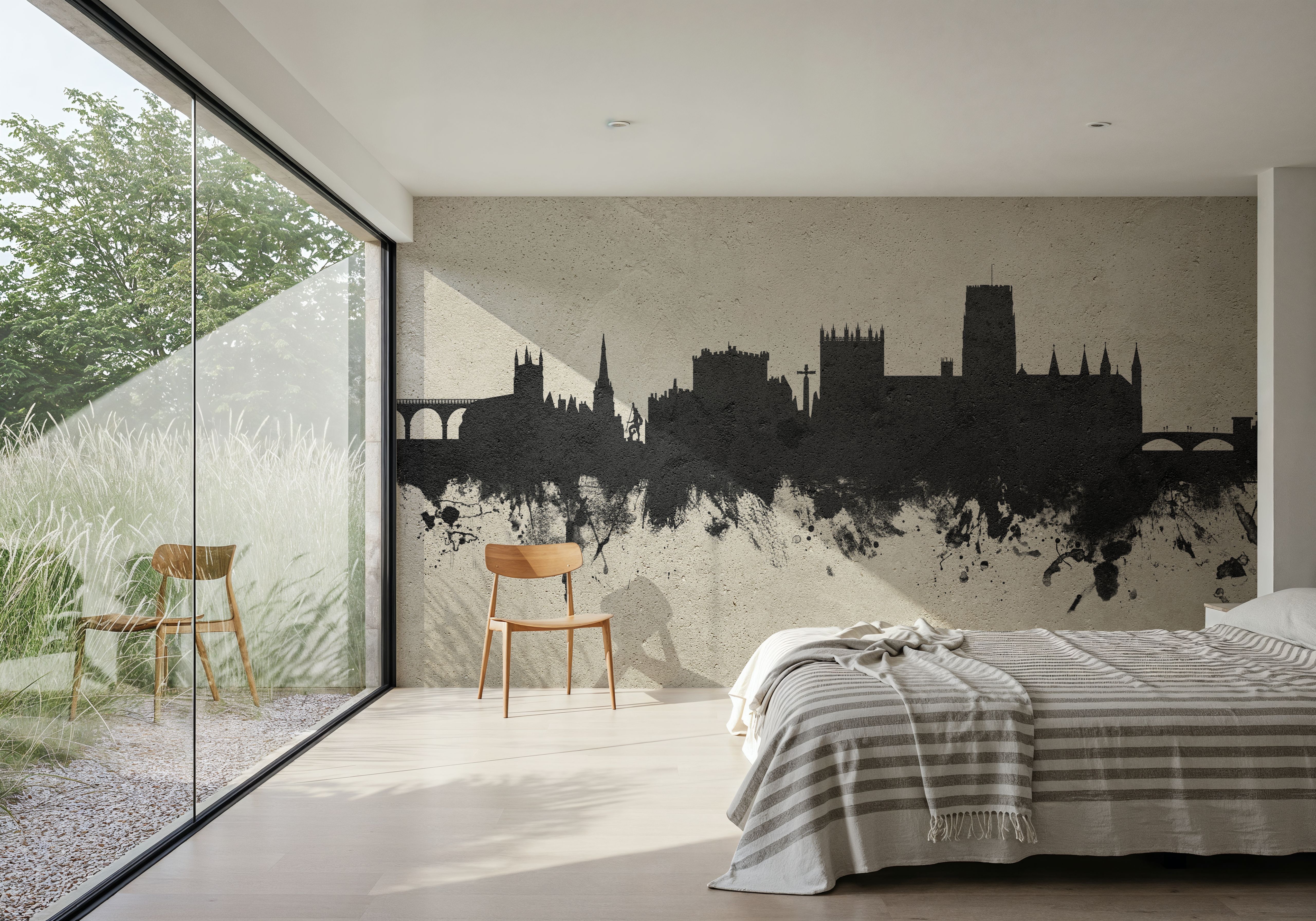 Durham England Skyline Concrete, Wallpaper