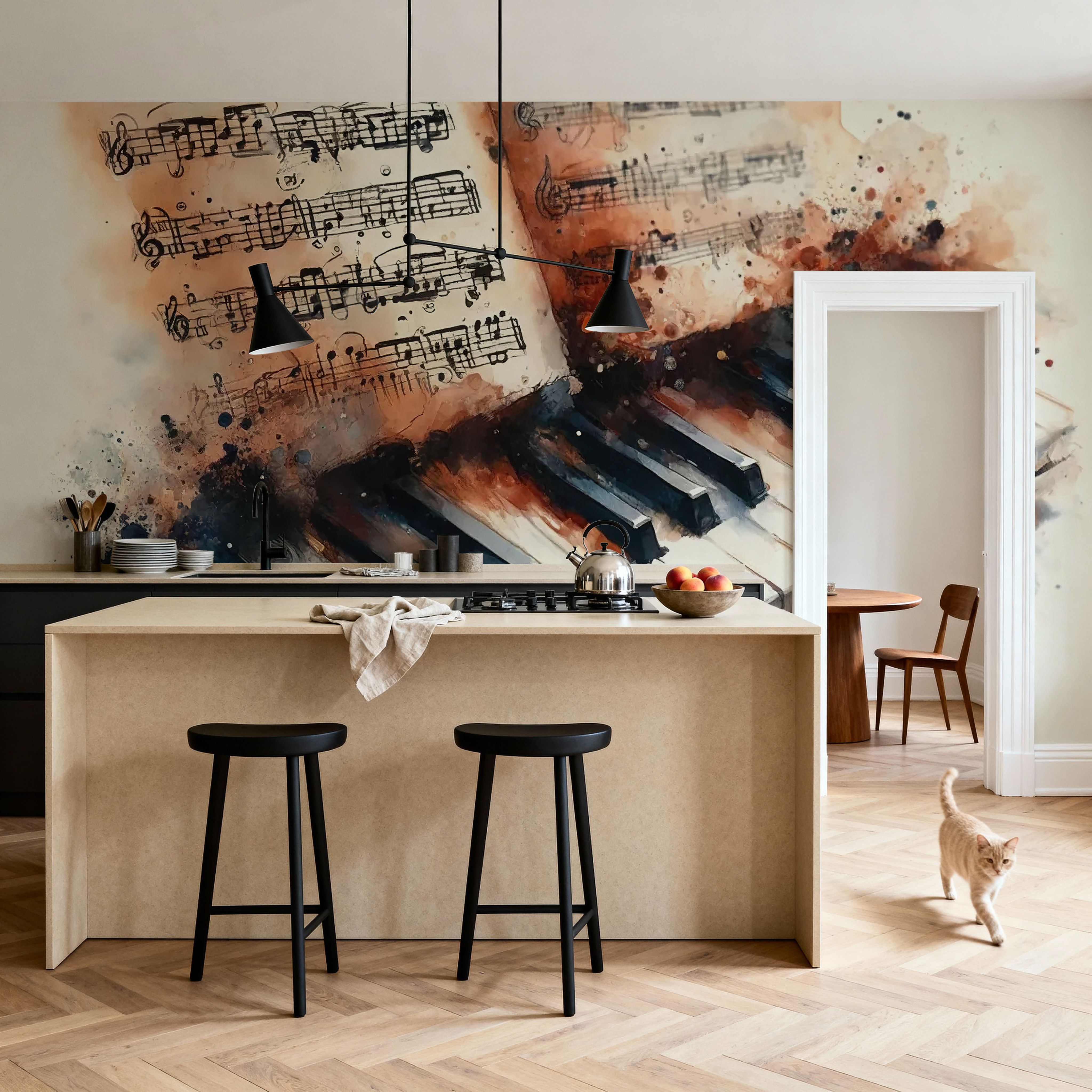 Melodic Harmony Captured in Artistic Strokes