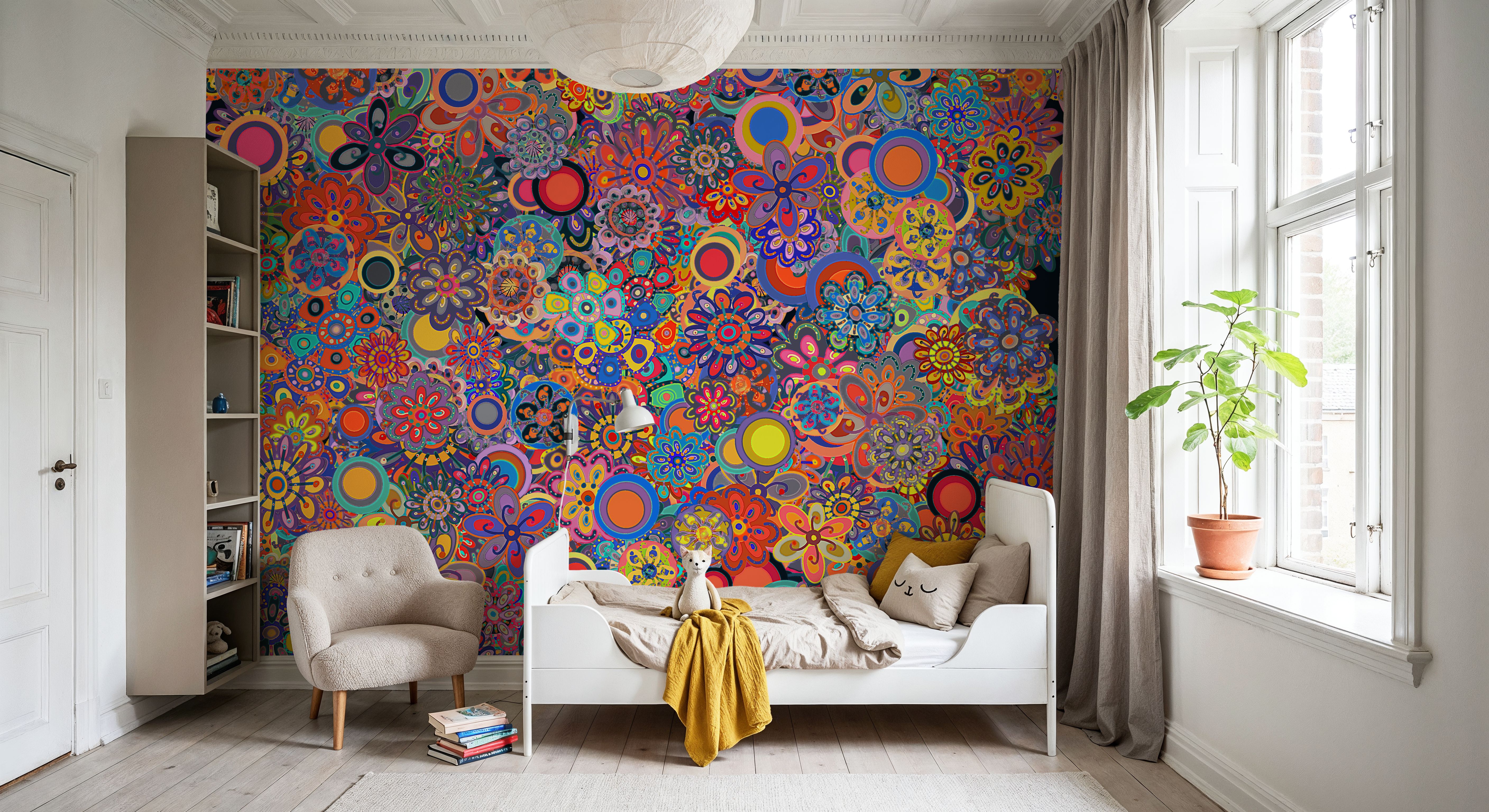 Millefiori Black, Carte da parati