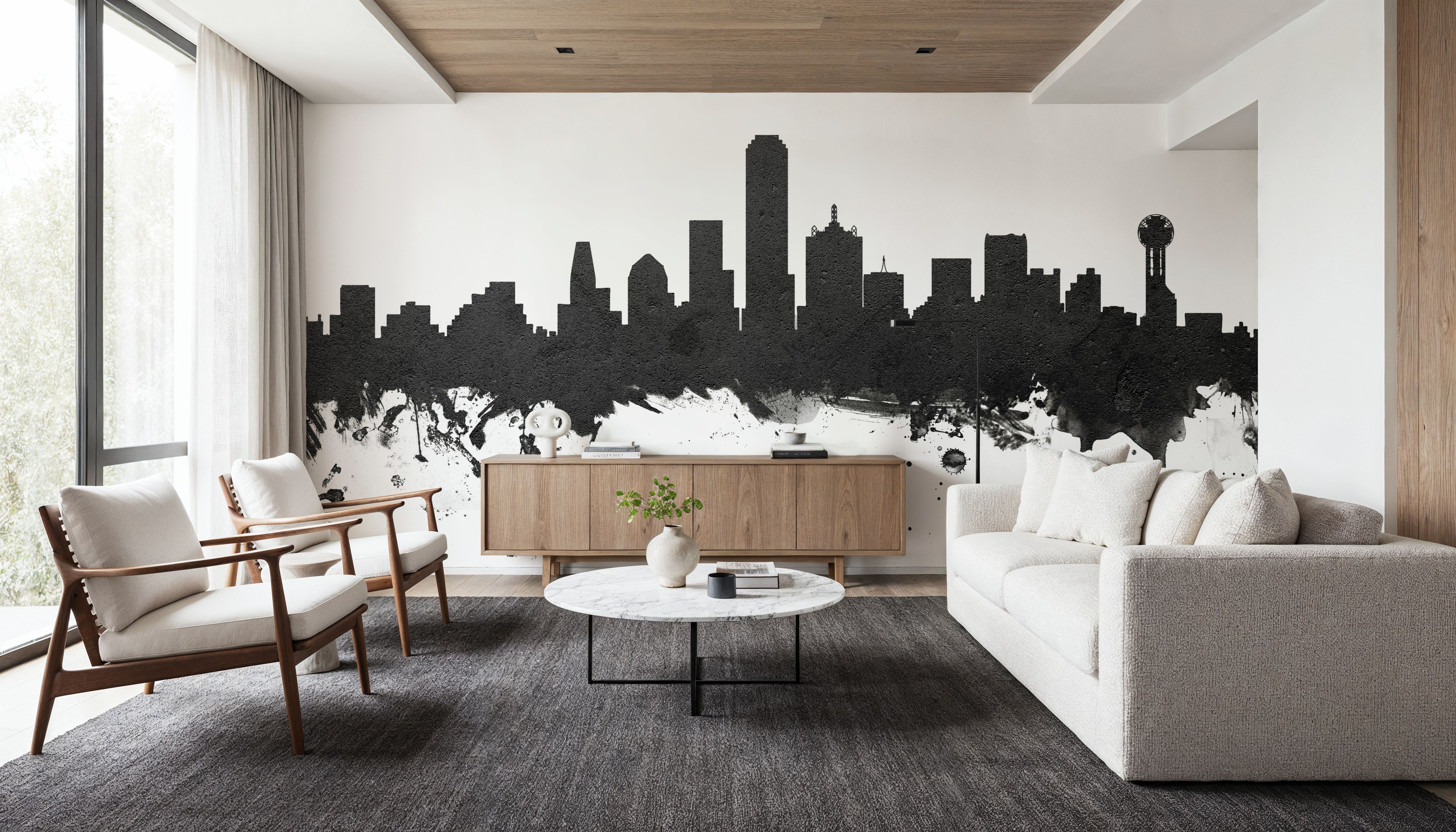 Dallas Skyline Black & White