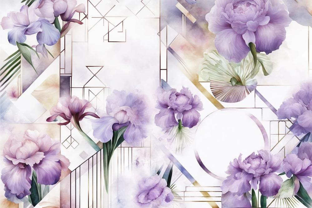 Watercolor Geometry Purple