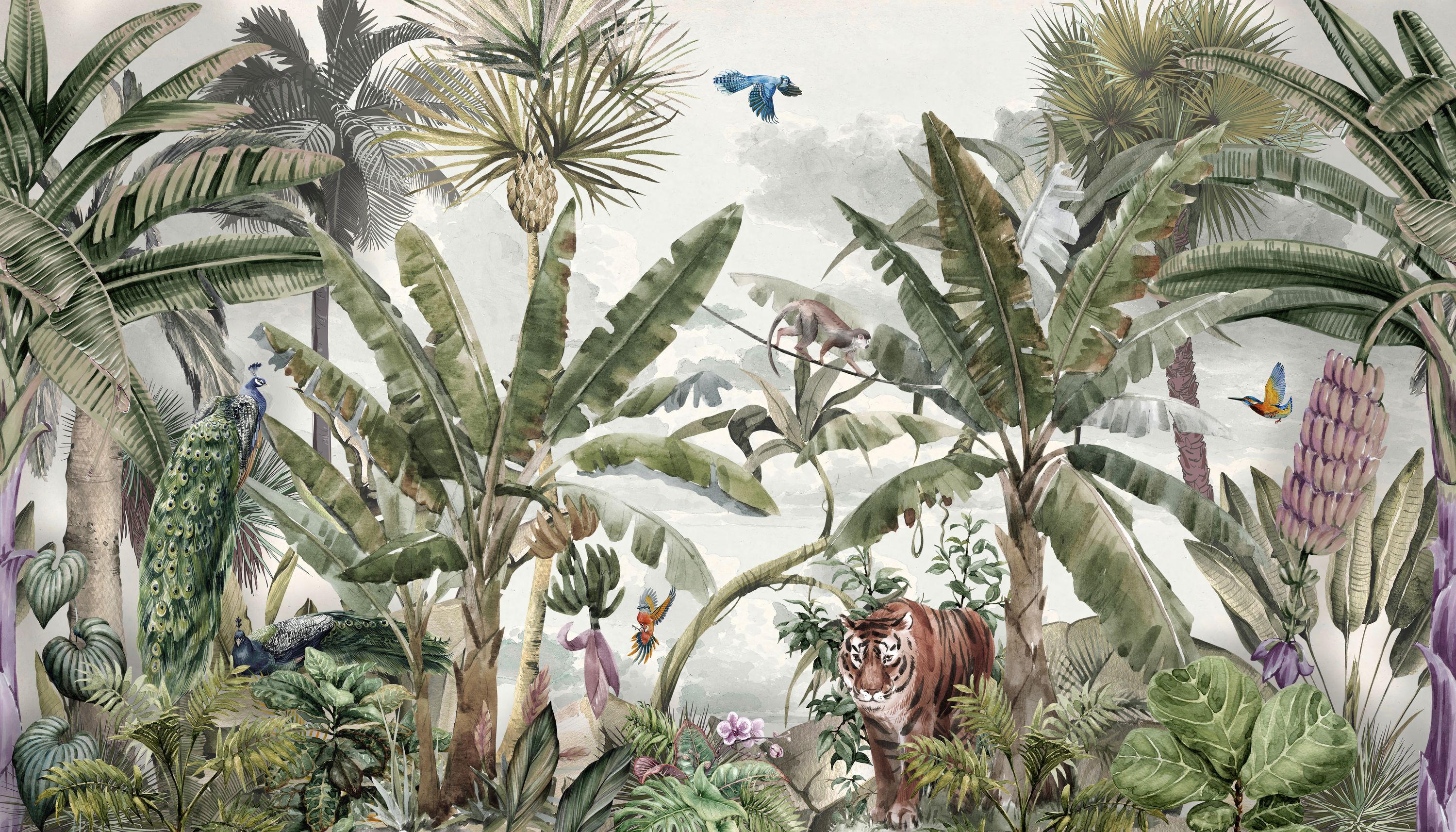 wallpaper design with jungle
