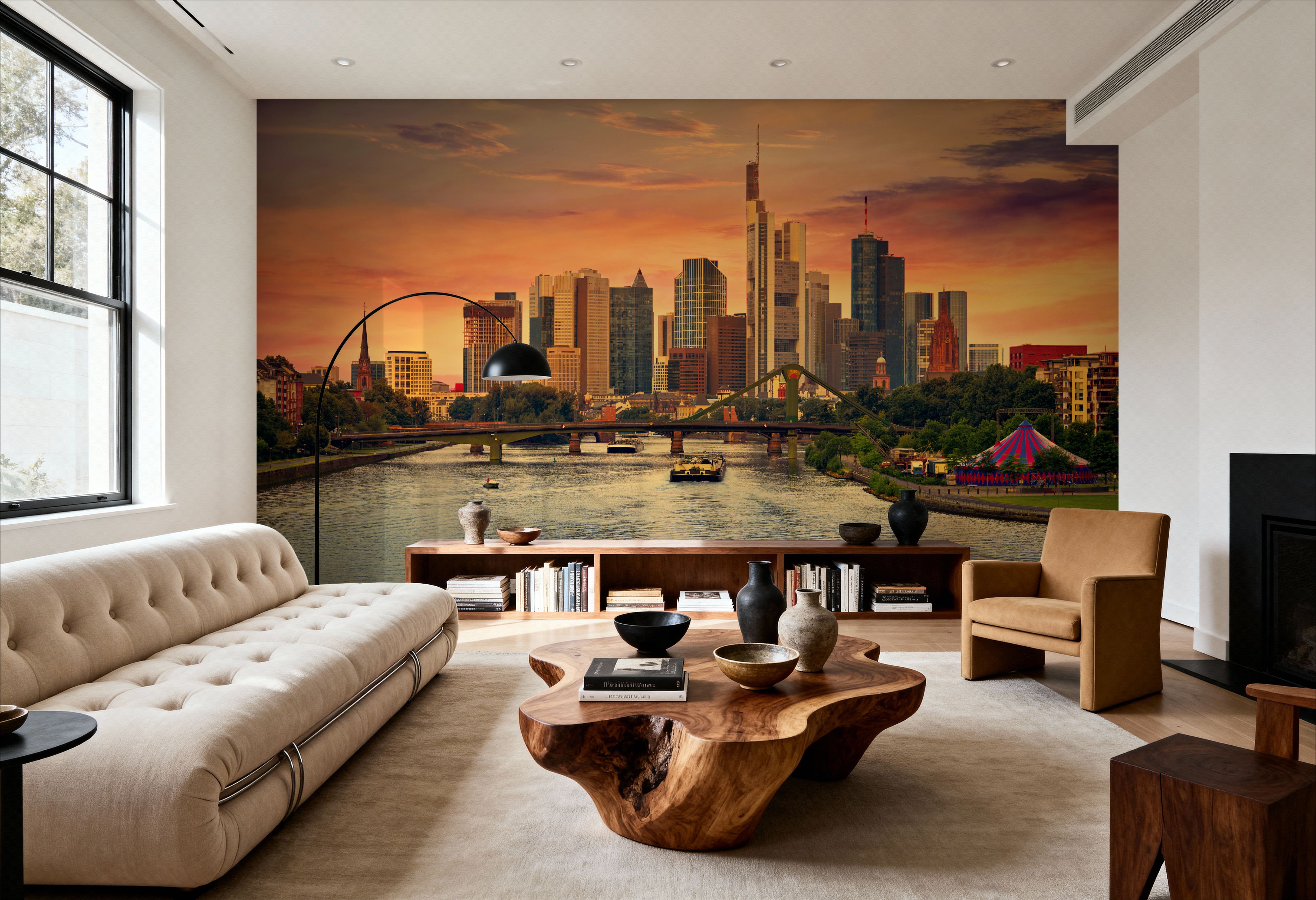 Frankfurt Skyline at Sunset