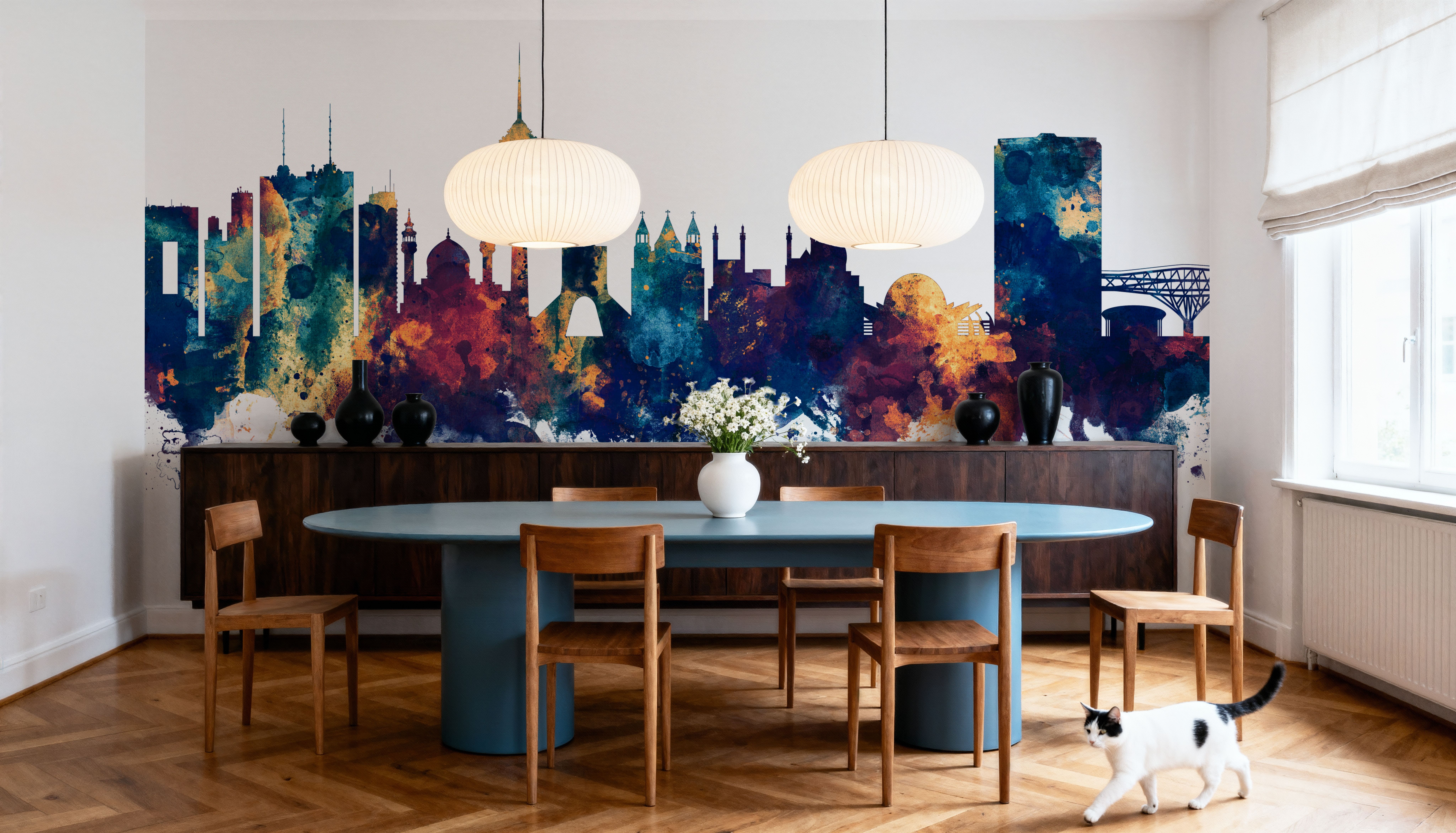 Tehran Iran Skyline Blue & Bronze