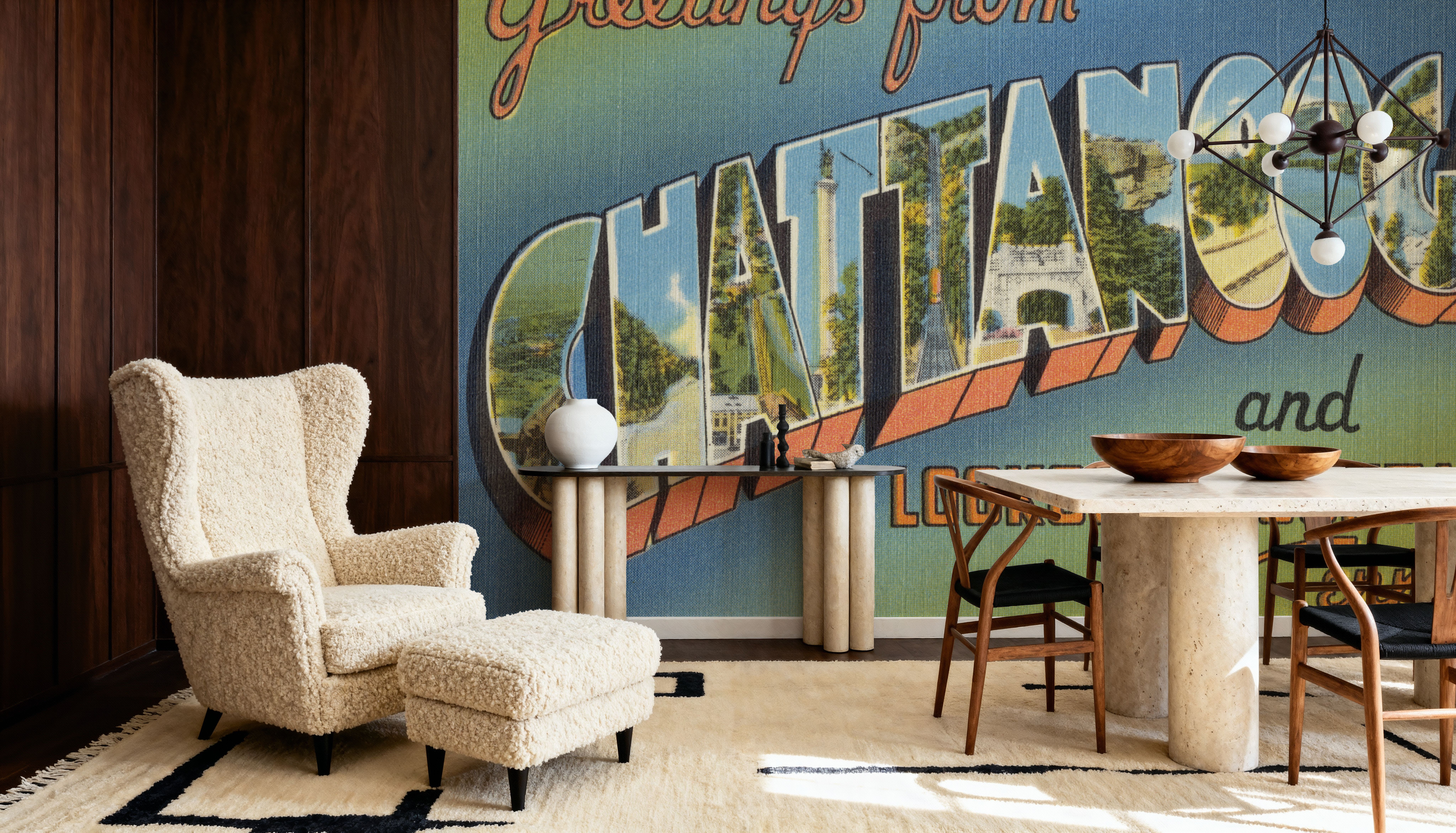 Greetings from Chattanooga - Screenprint Postcard