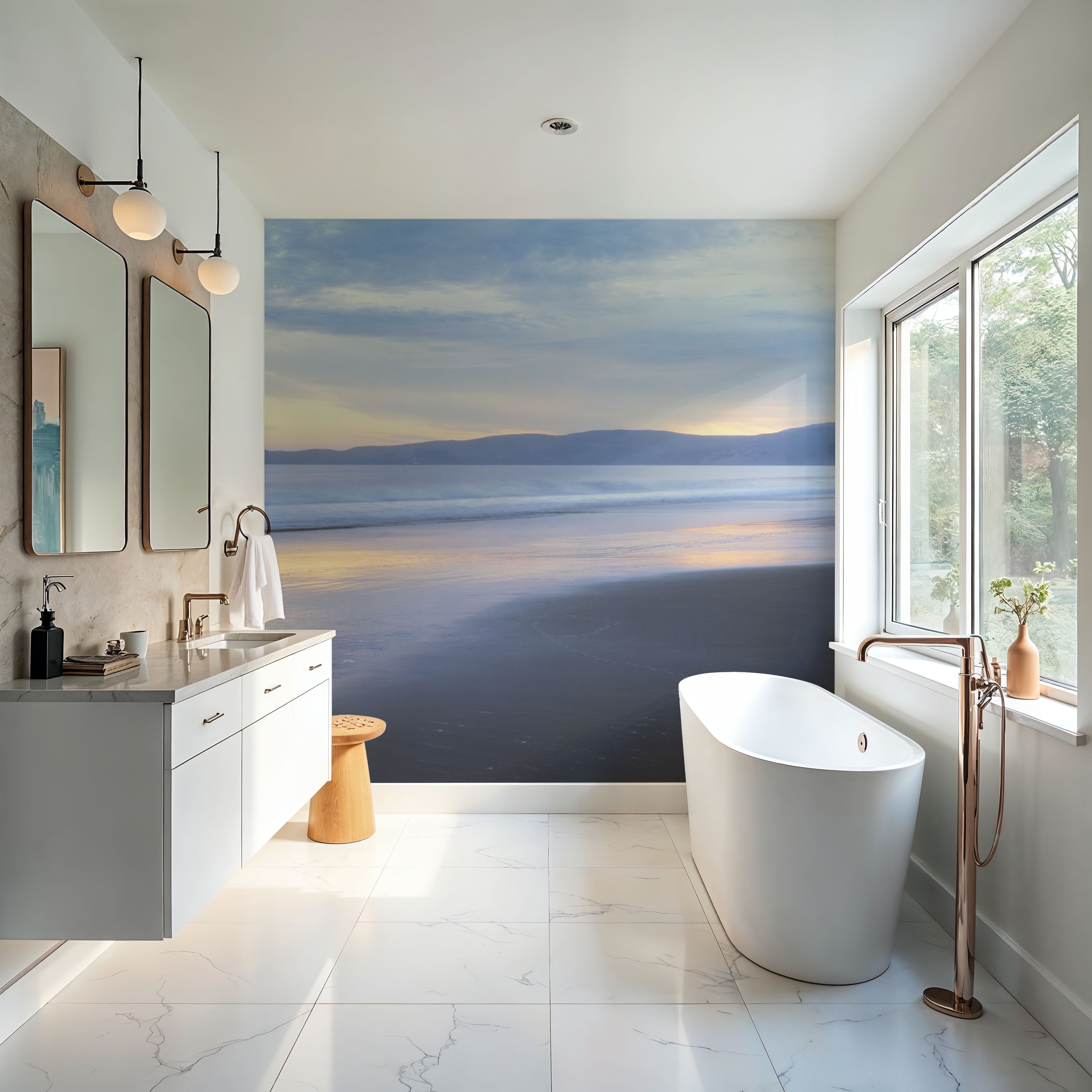 Pastel Shore Reflections