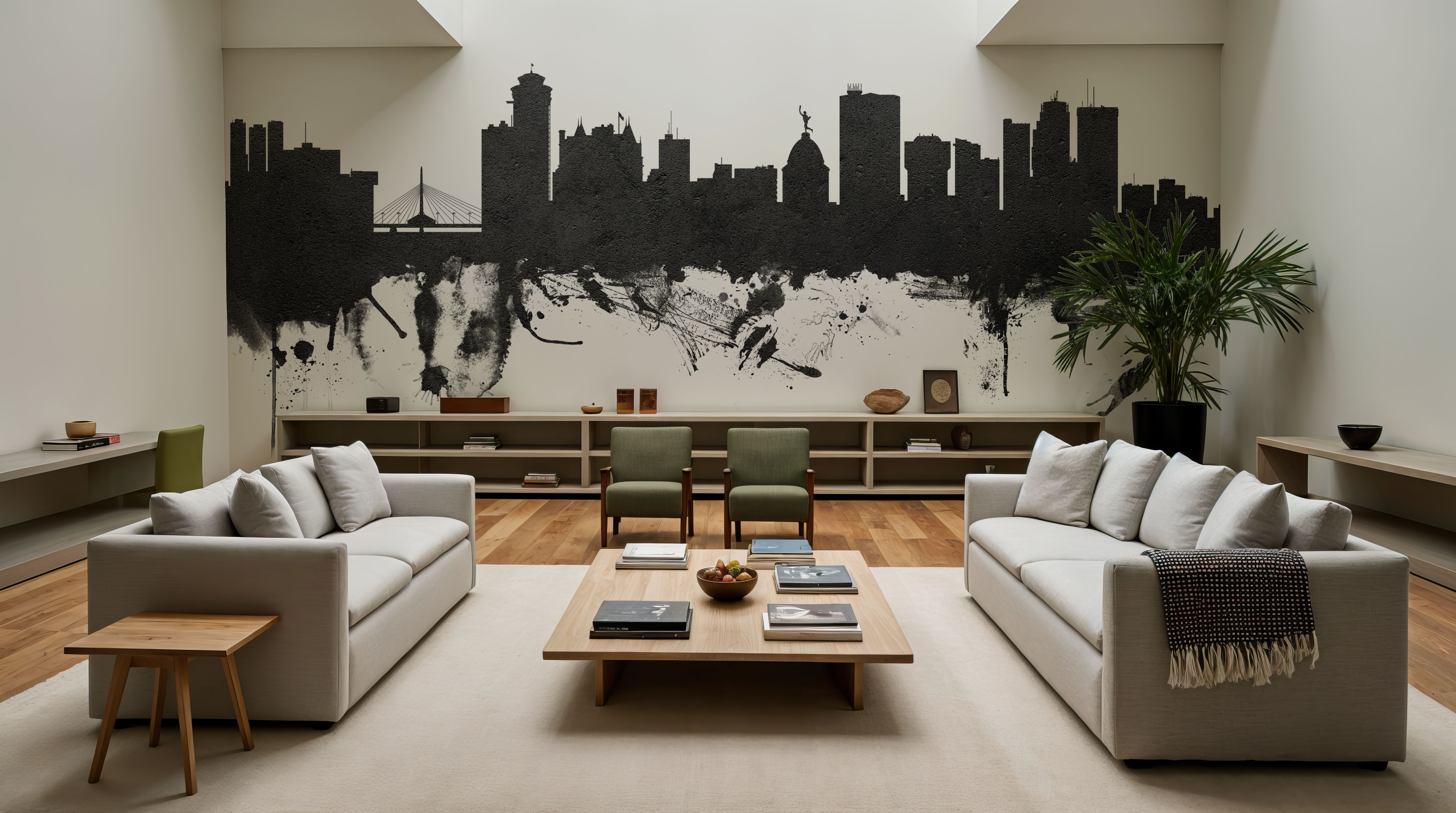 Winnipeg Canada Skyline Black & White