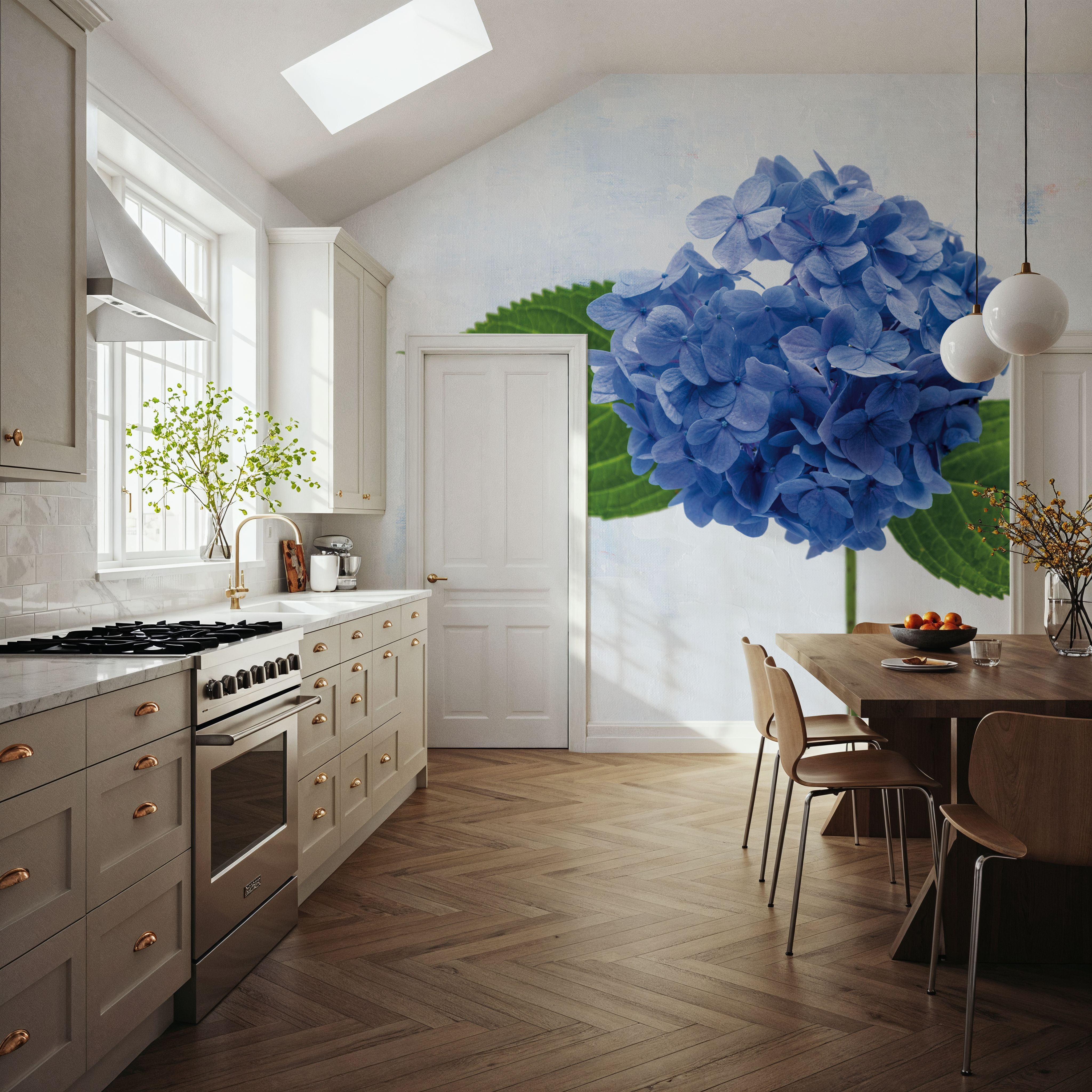 Bright Blue Hydrangea