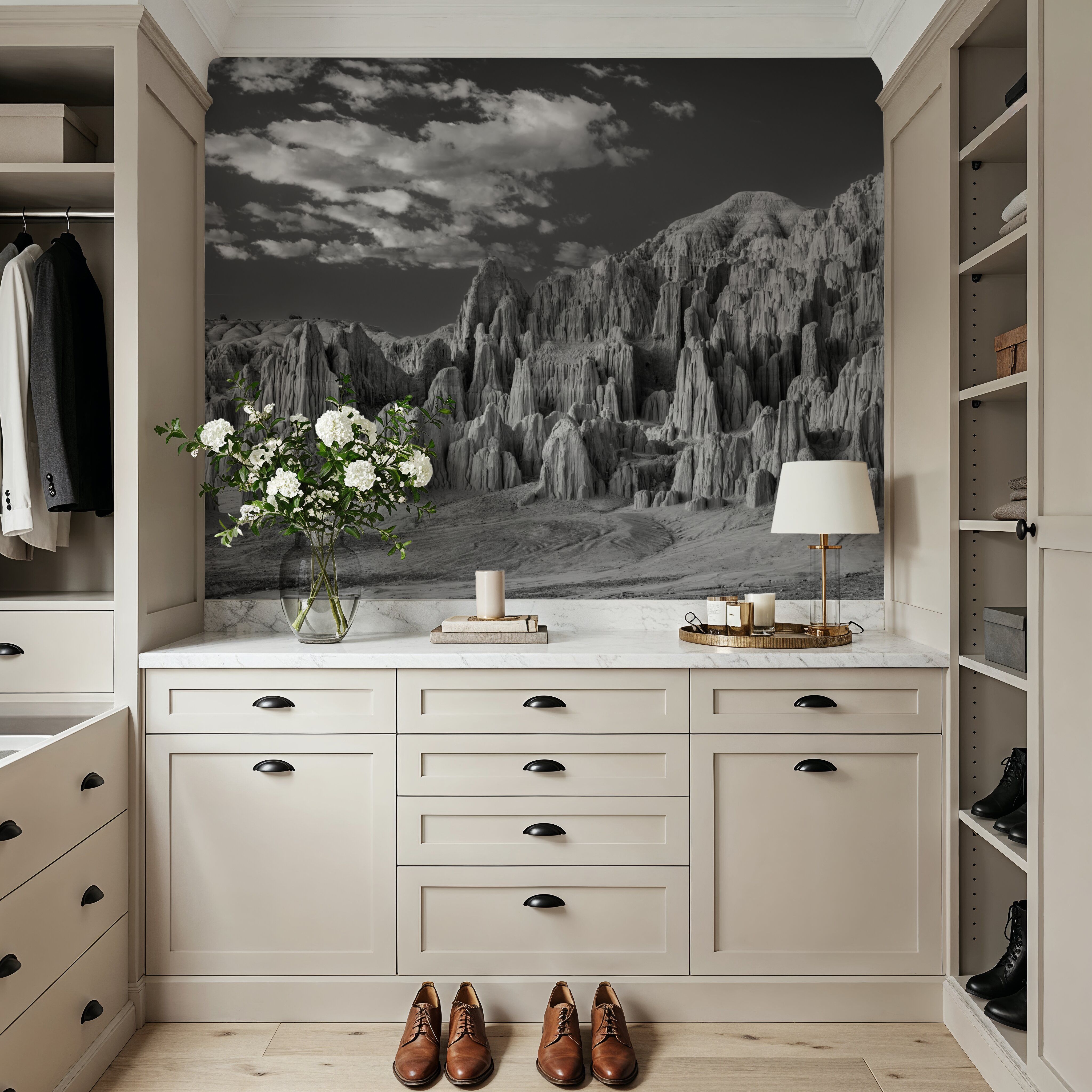 Cathedral Gorge, Black and White