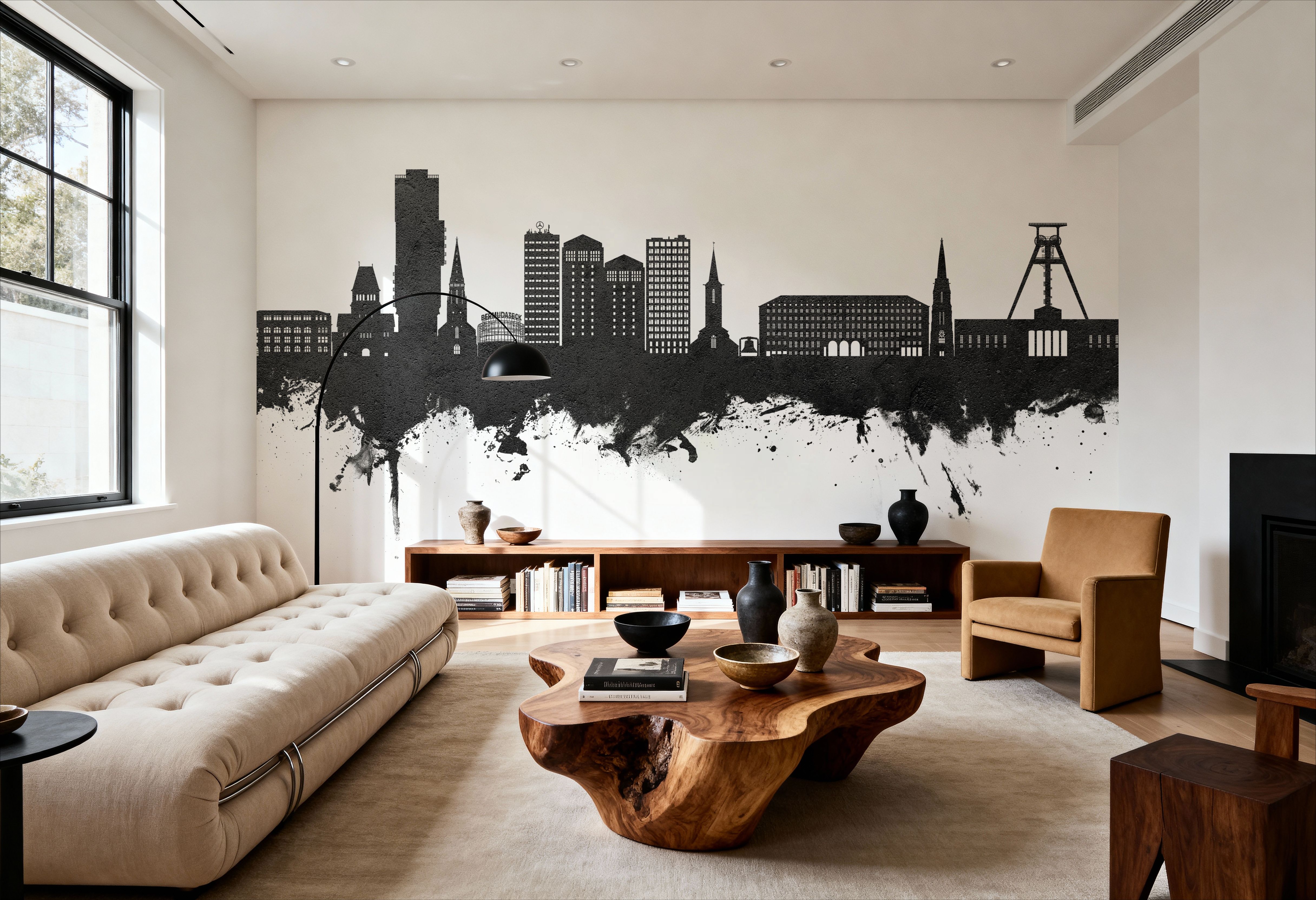 Bochum Germany Skyline Black & White