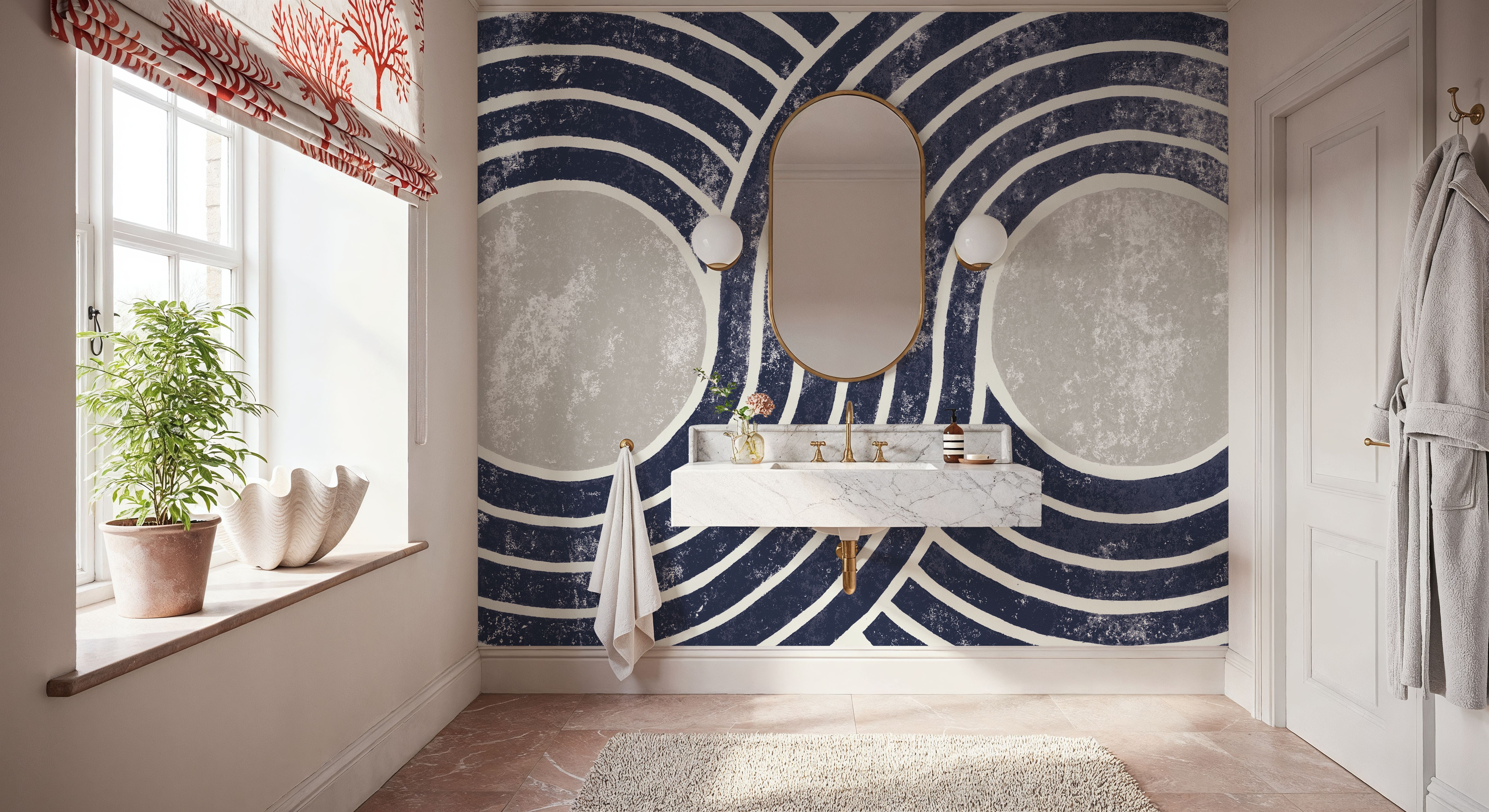 Over the Rainbow II Navy Gray