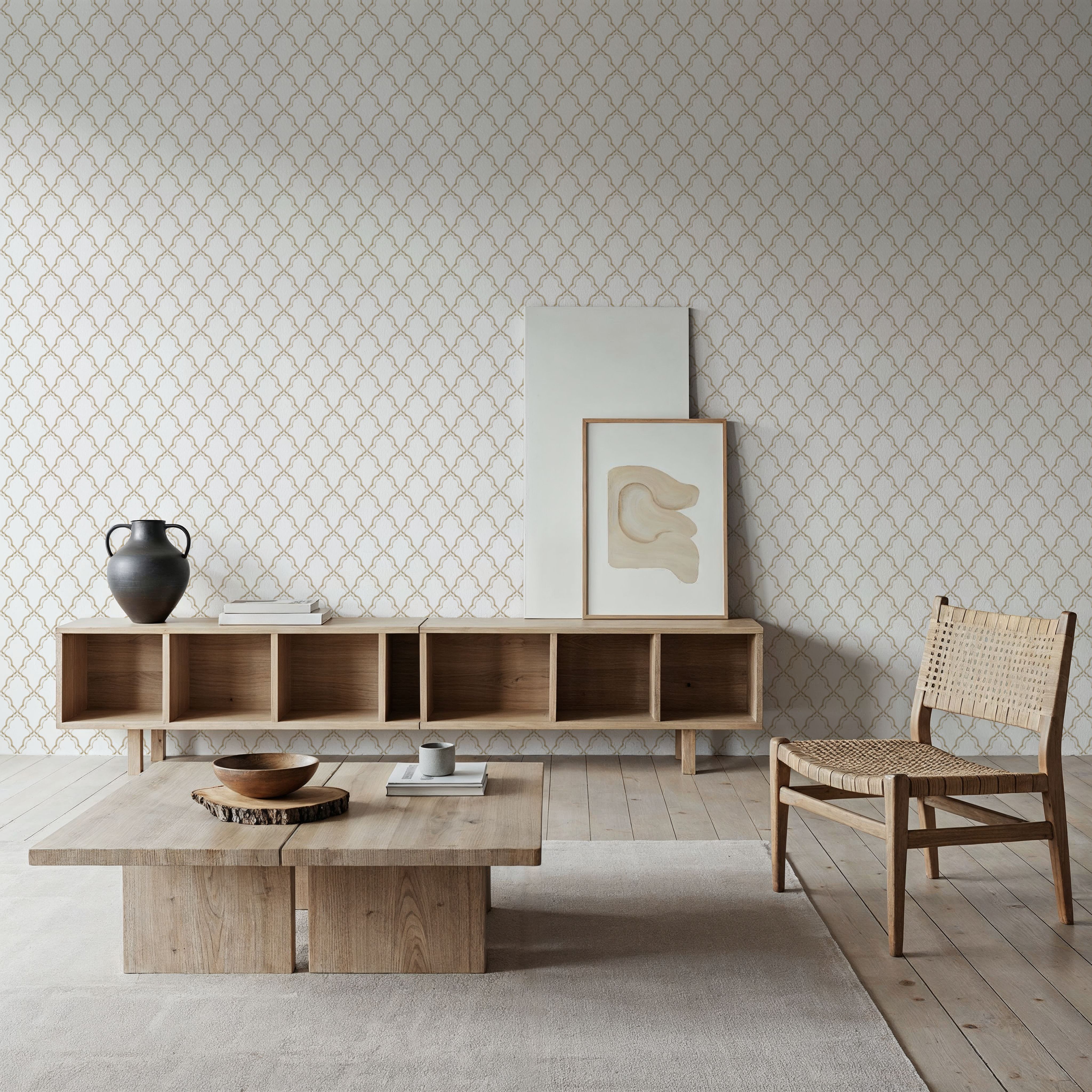 Medallion Trellis, Beige