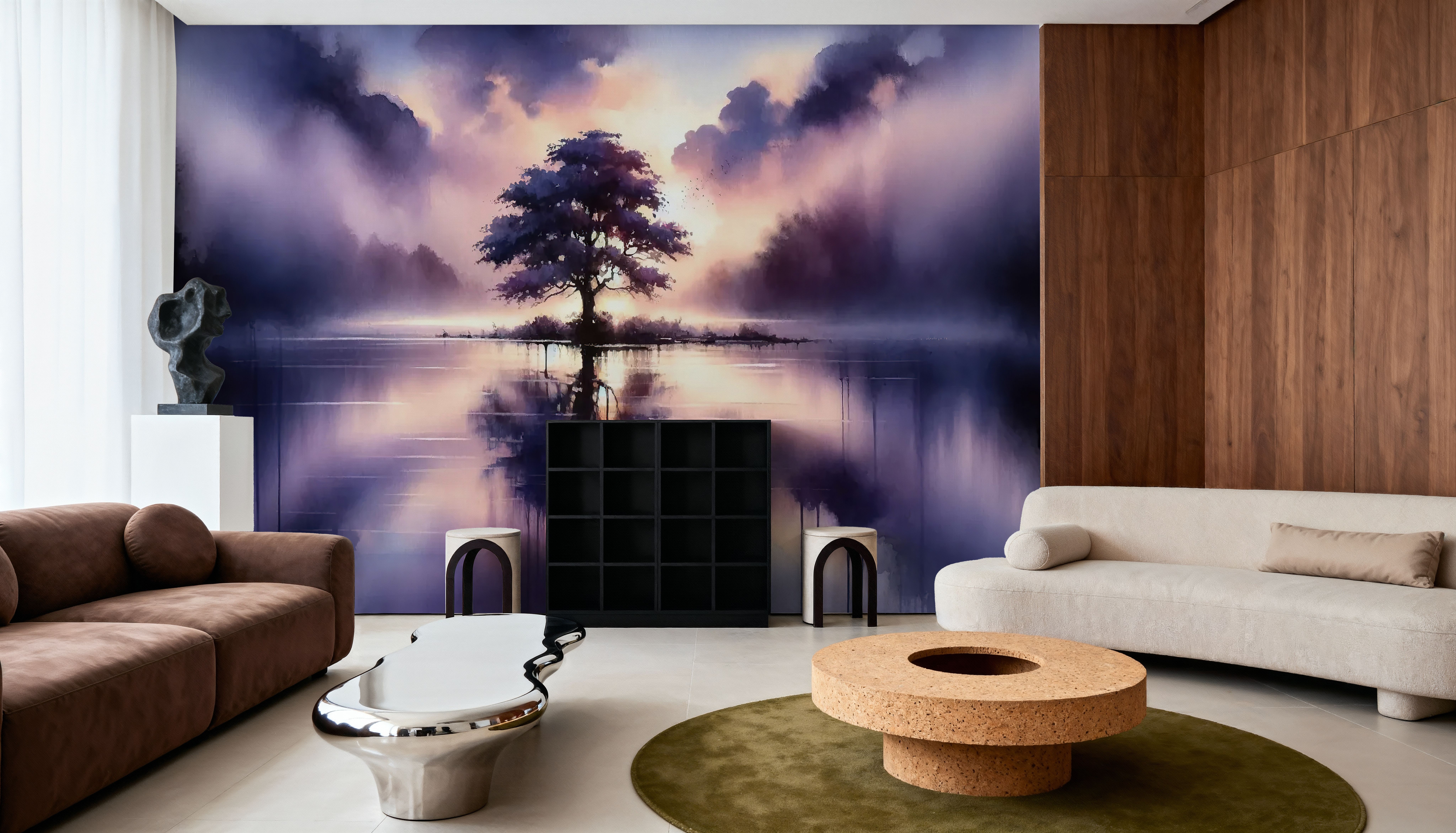 Whispers of Dawn on a Misty Lake Solitude, Papel pintado