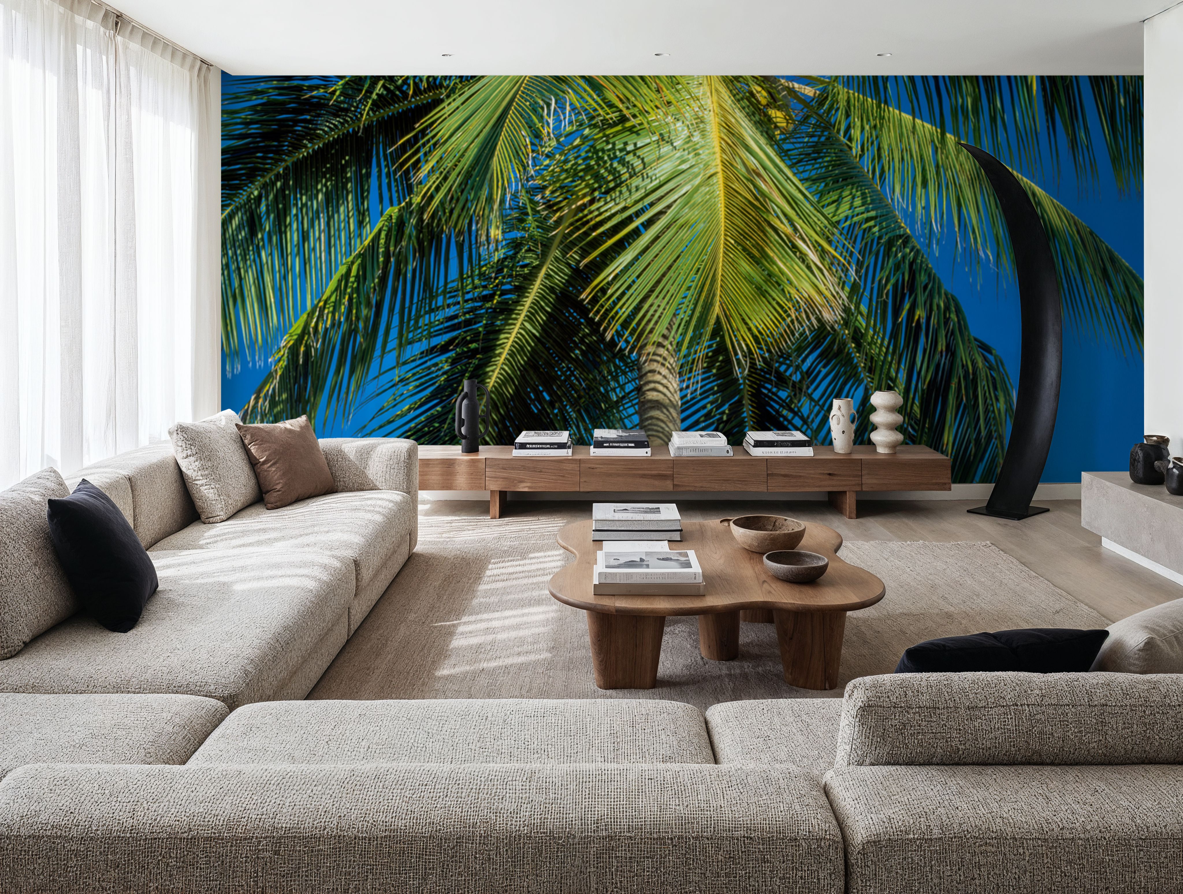 Azure Palms Vertical, Papier peint