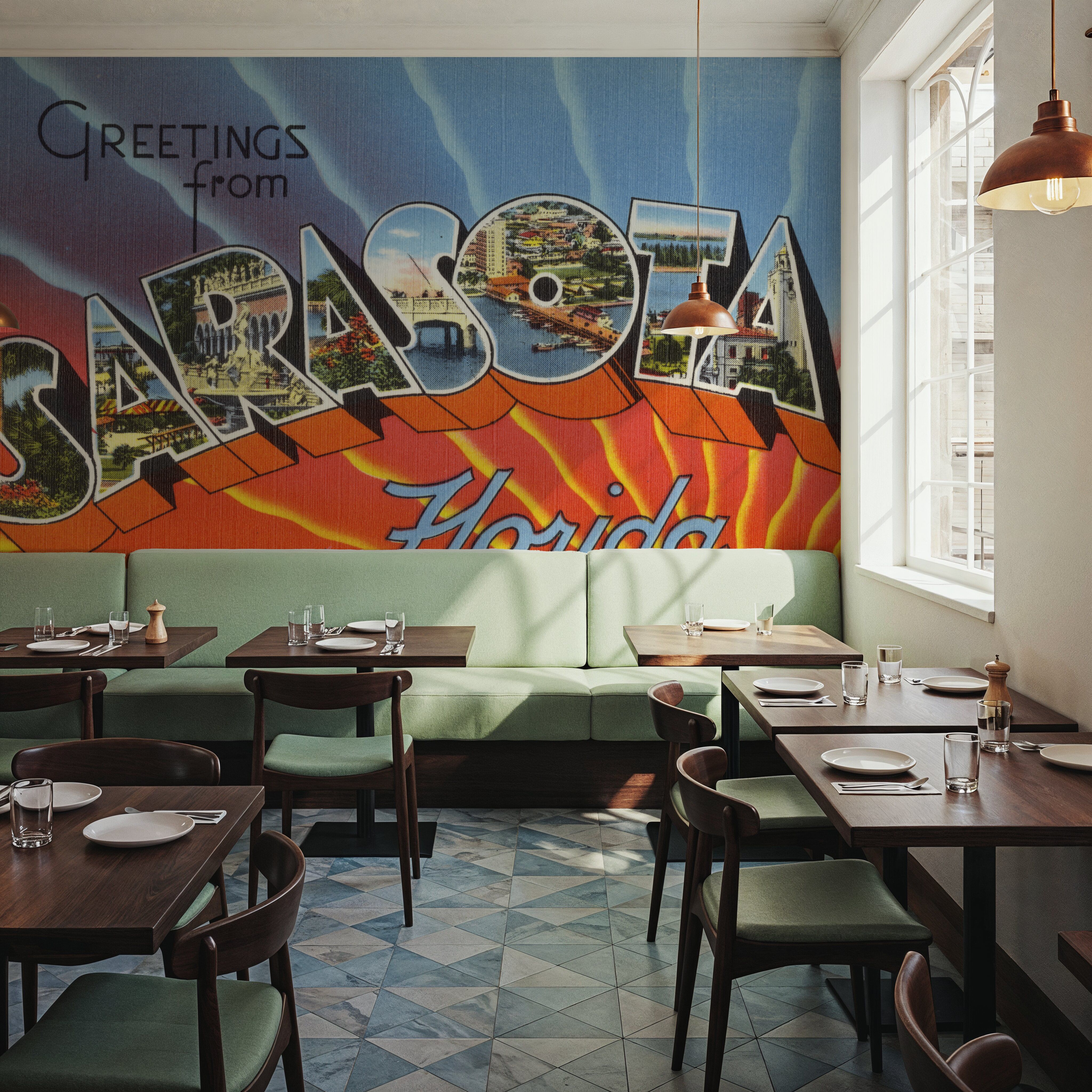 Greetings from Sarasota - Screenprint Postcard