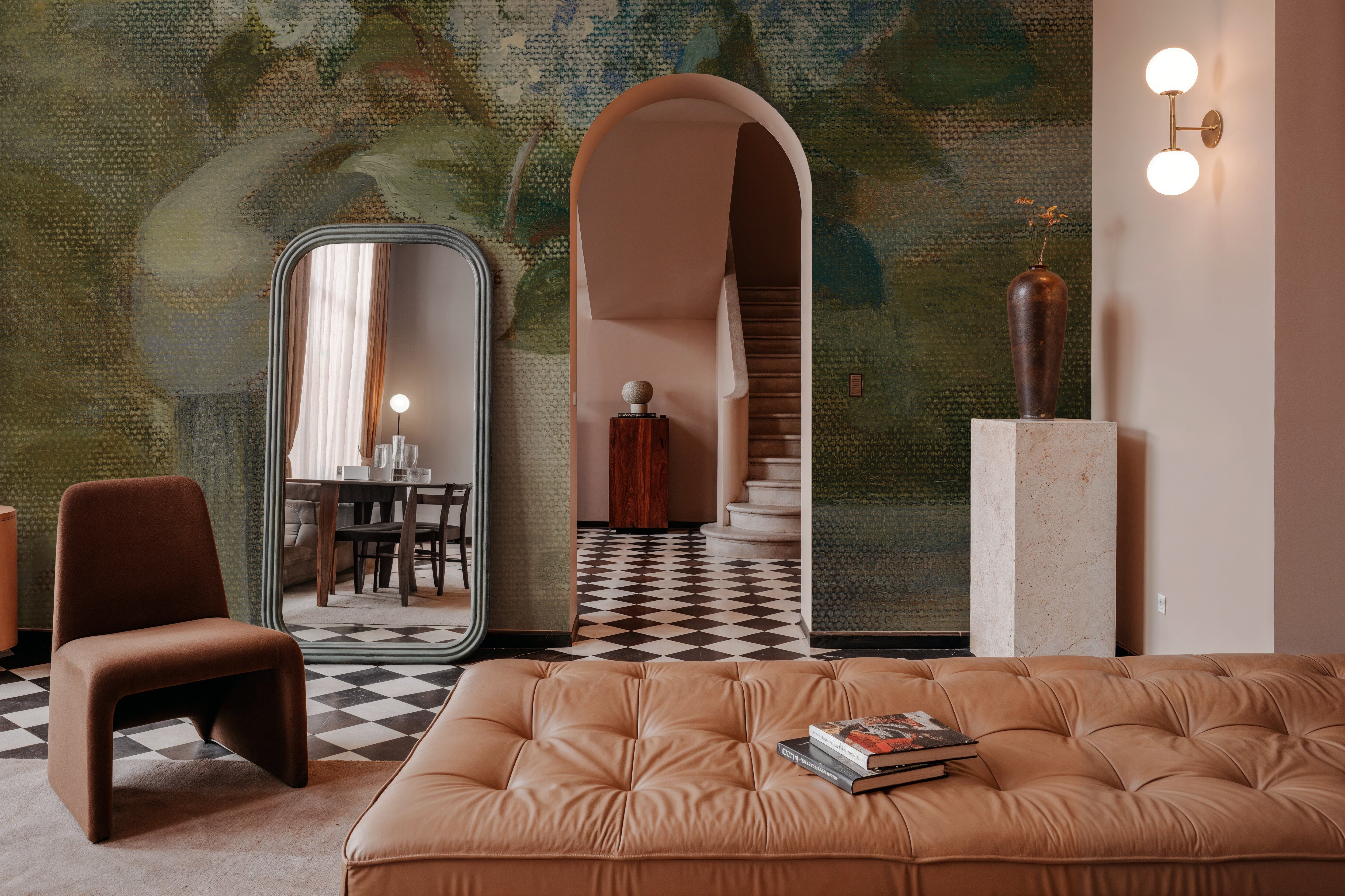 Hydrangea Bouquet on Bench, Tapeten