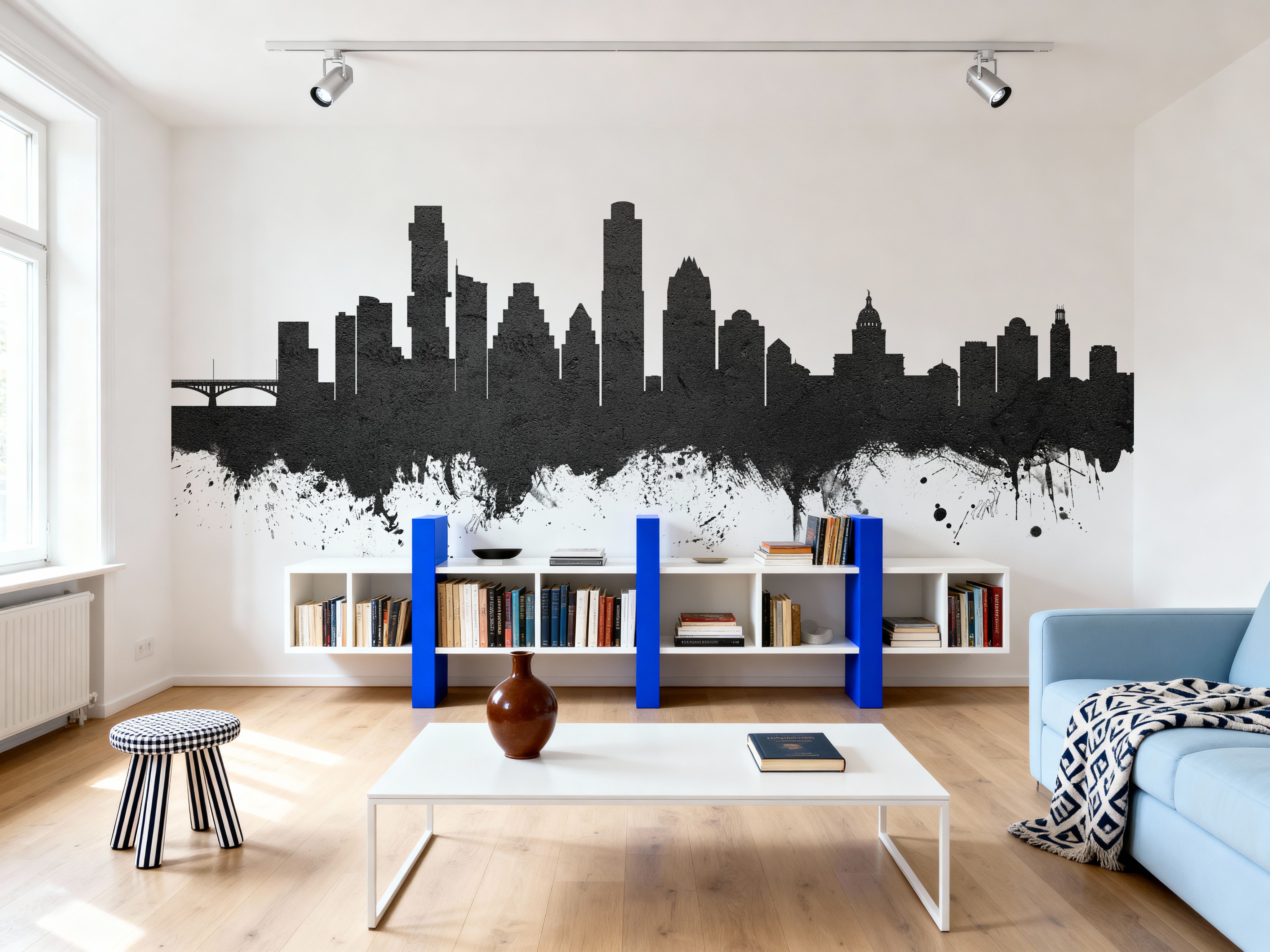 Austin Texas Skyline Black & White