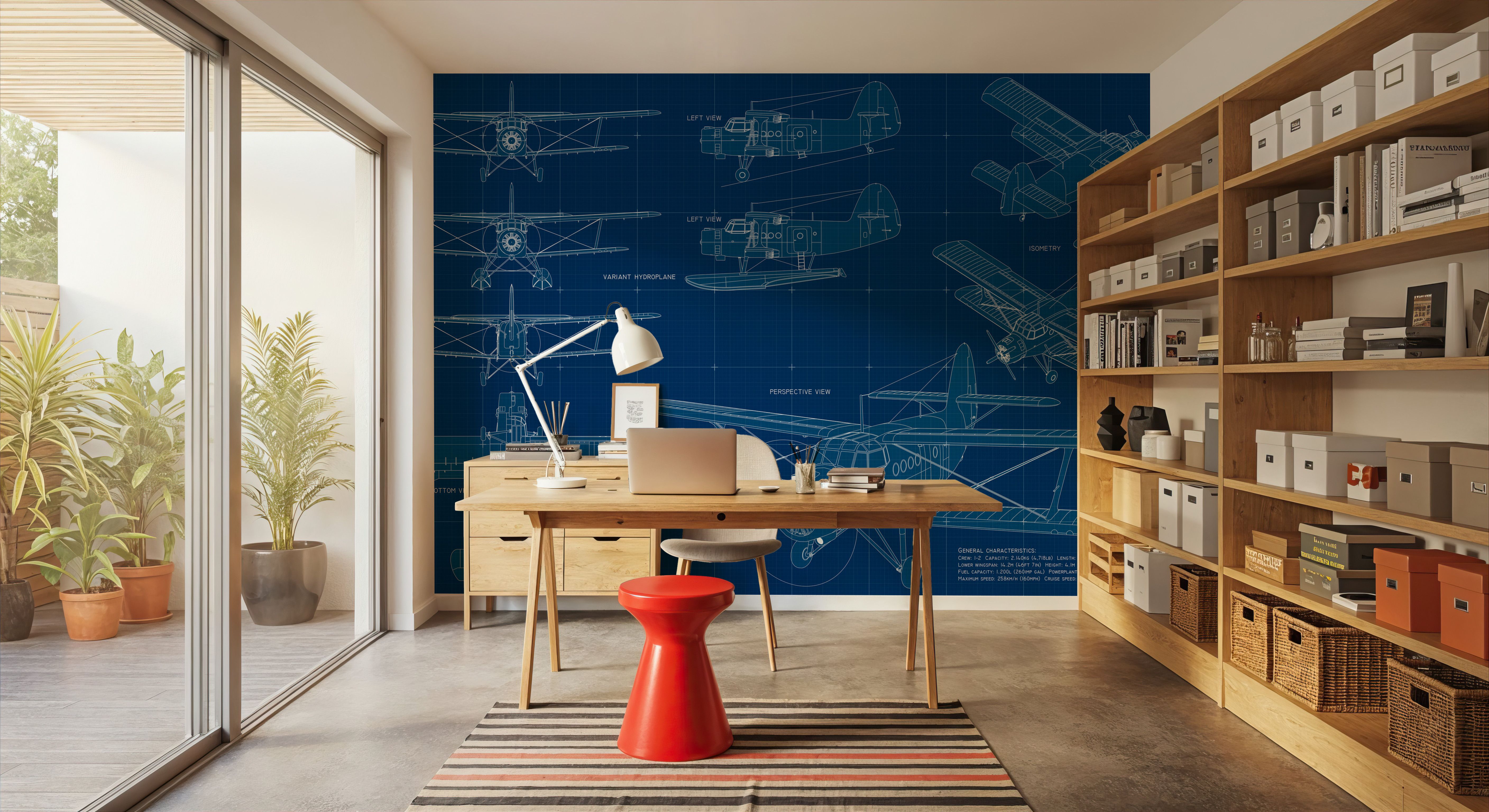 Hydroplane Blueprint, Wallpaper