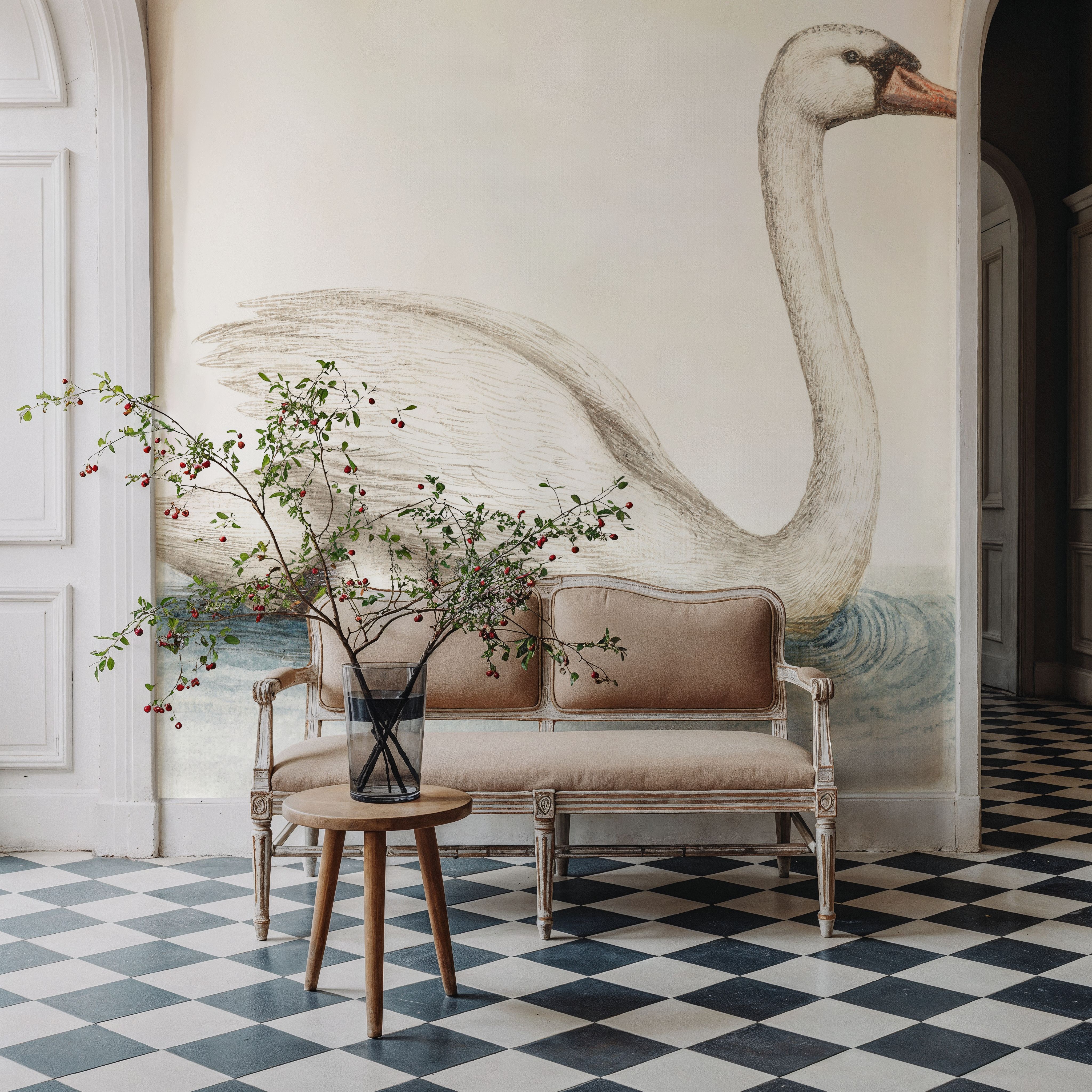 Swimming Swan