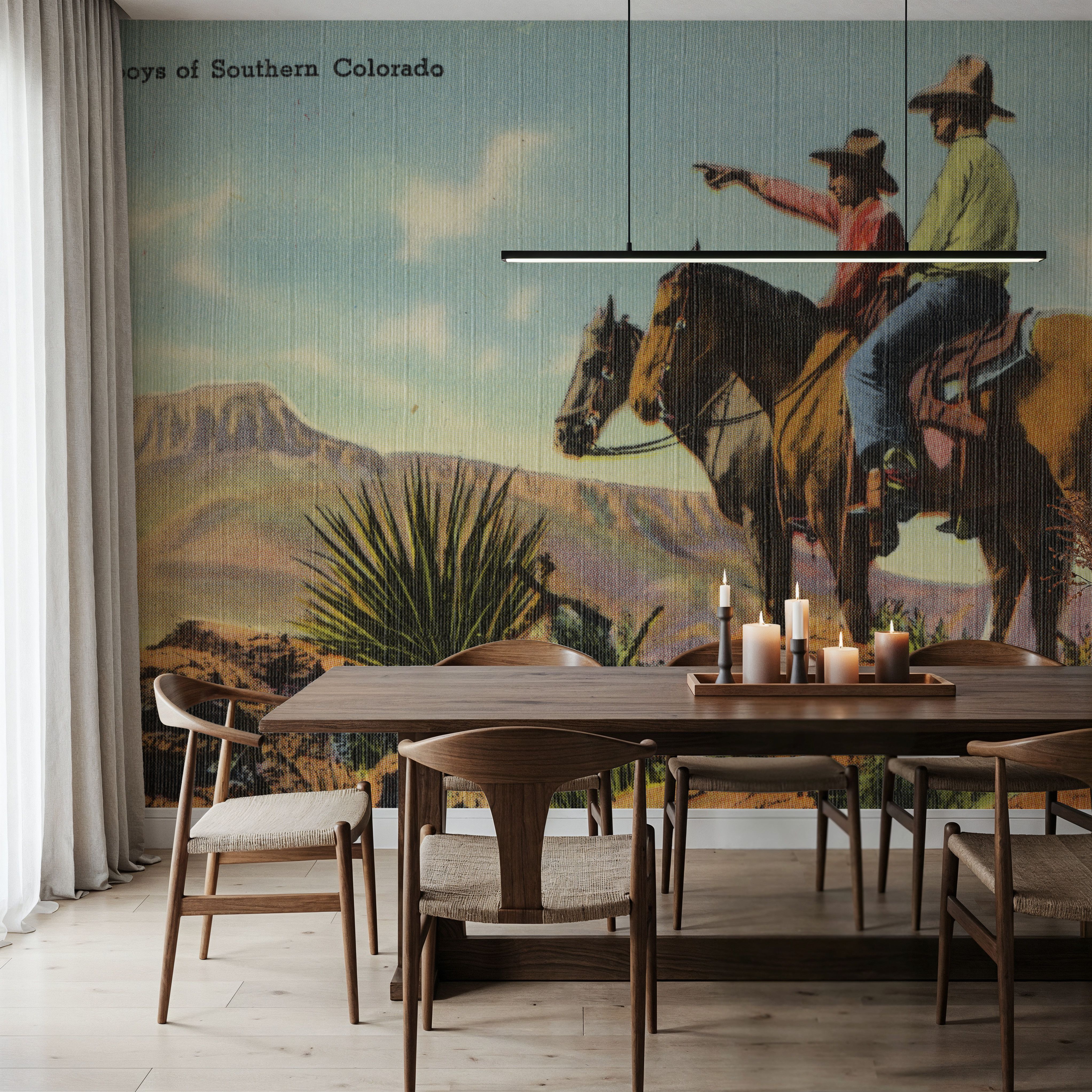 Greetings from Colorado Cowboys - Screenprint Postcard