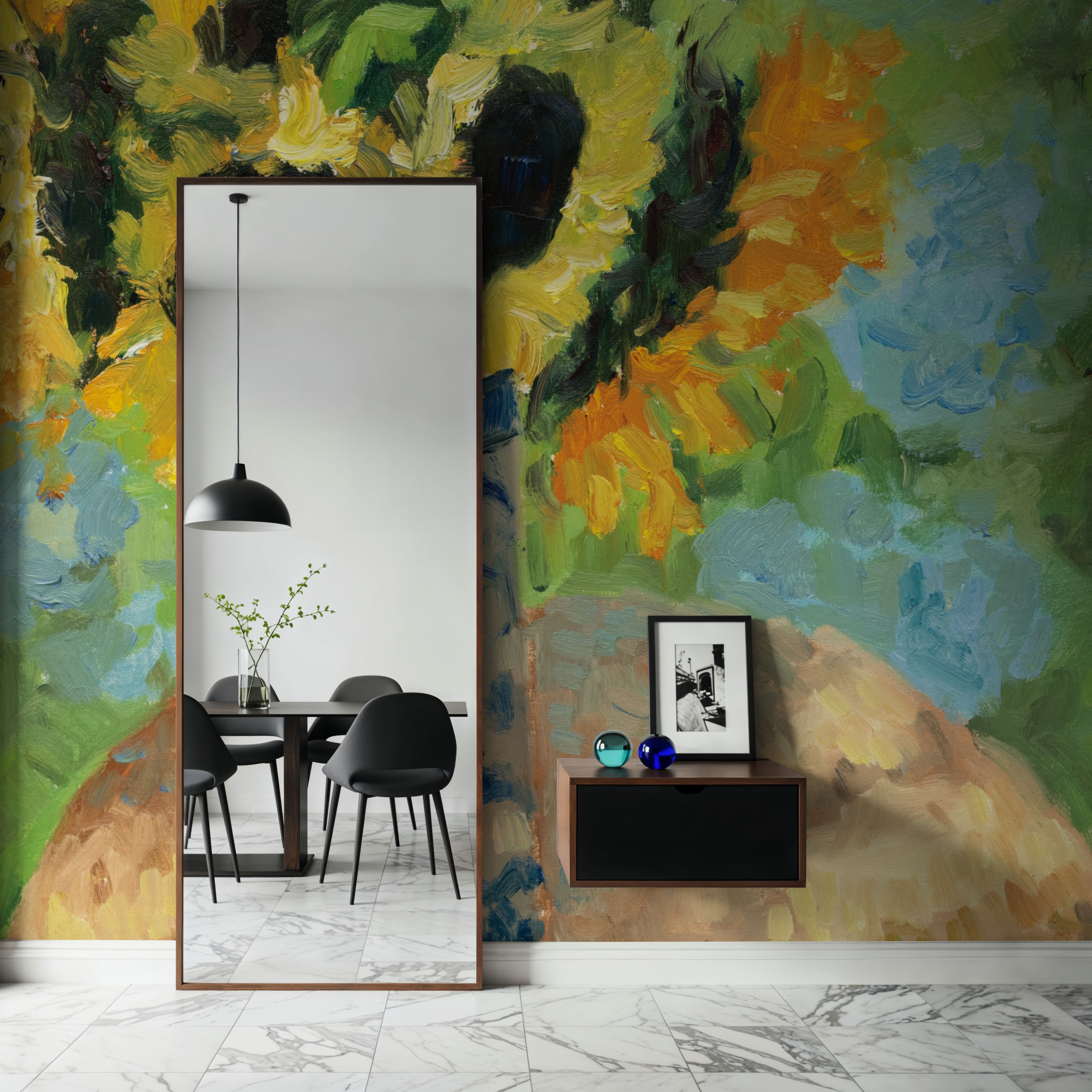 Sunflowers and Hydrangeas