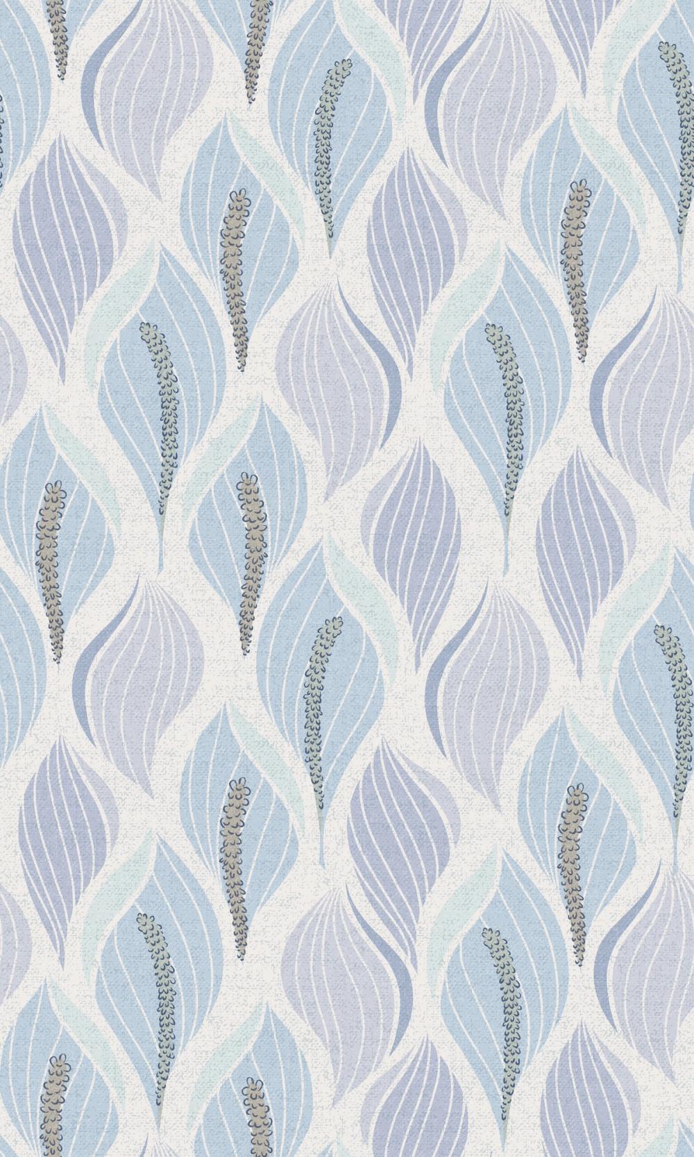 Minimalistic Flow Peace Lily, Soft Blue