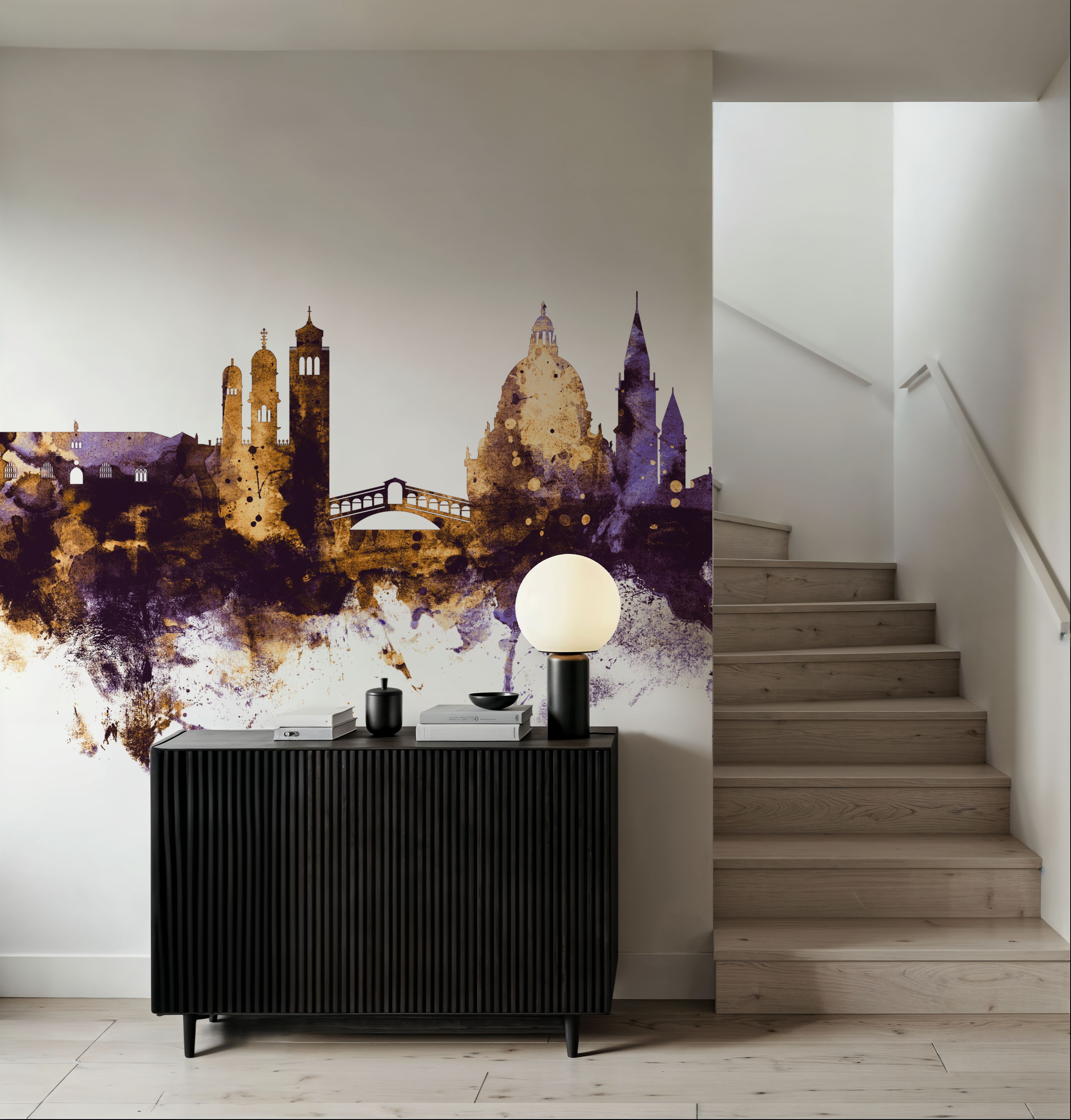 Venice Itay Skyline Purple & Gold